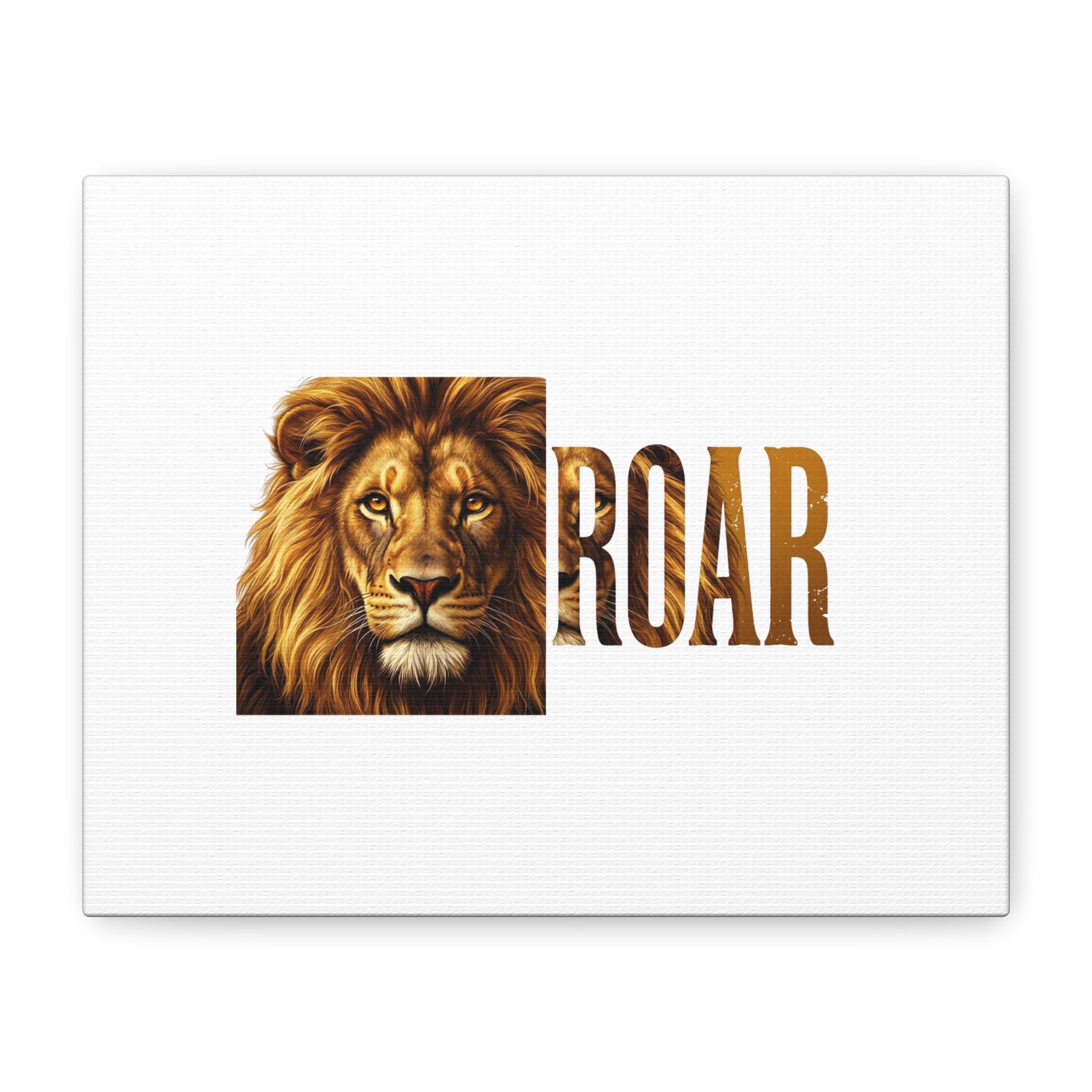 Lion Roar Wall Canvas – Matte Stretched Animal Art