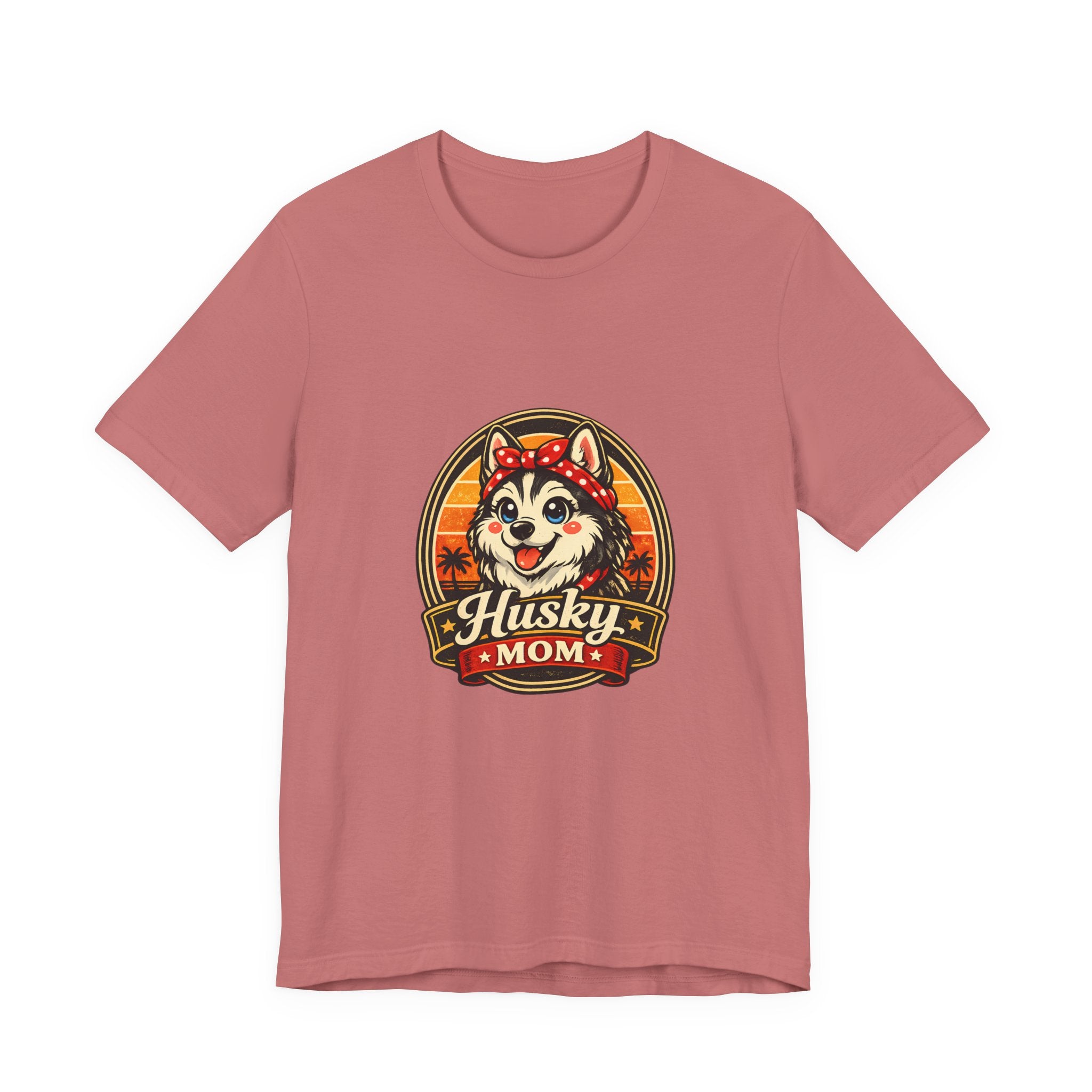 Husky Mom T‑Shirt — Retro Husky Pet Mom Tee