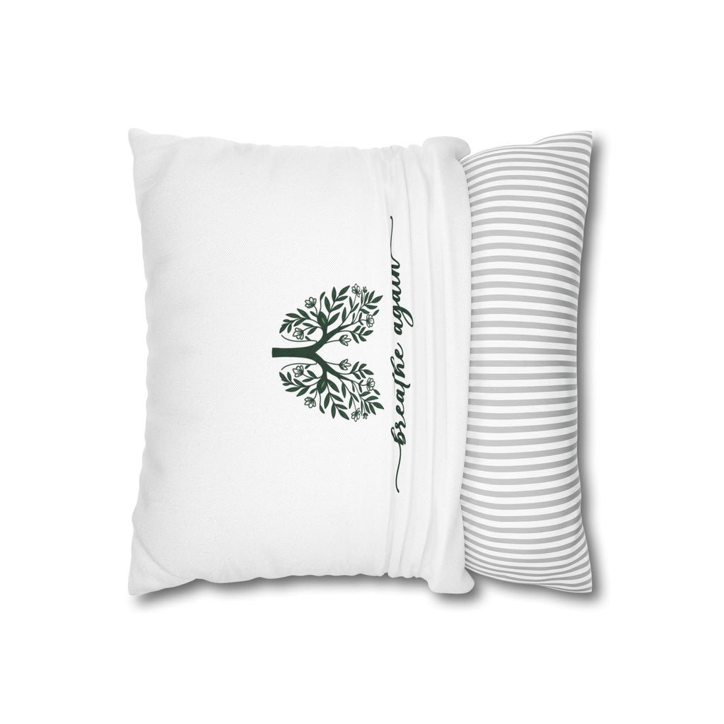Breathe Again Decorative Pillow — Botanical Lungs Throw Pillowcase