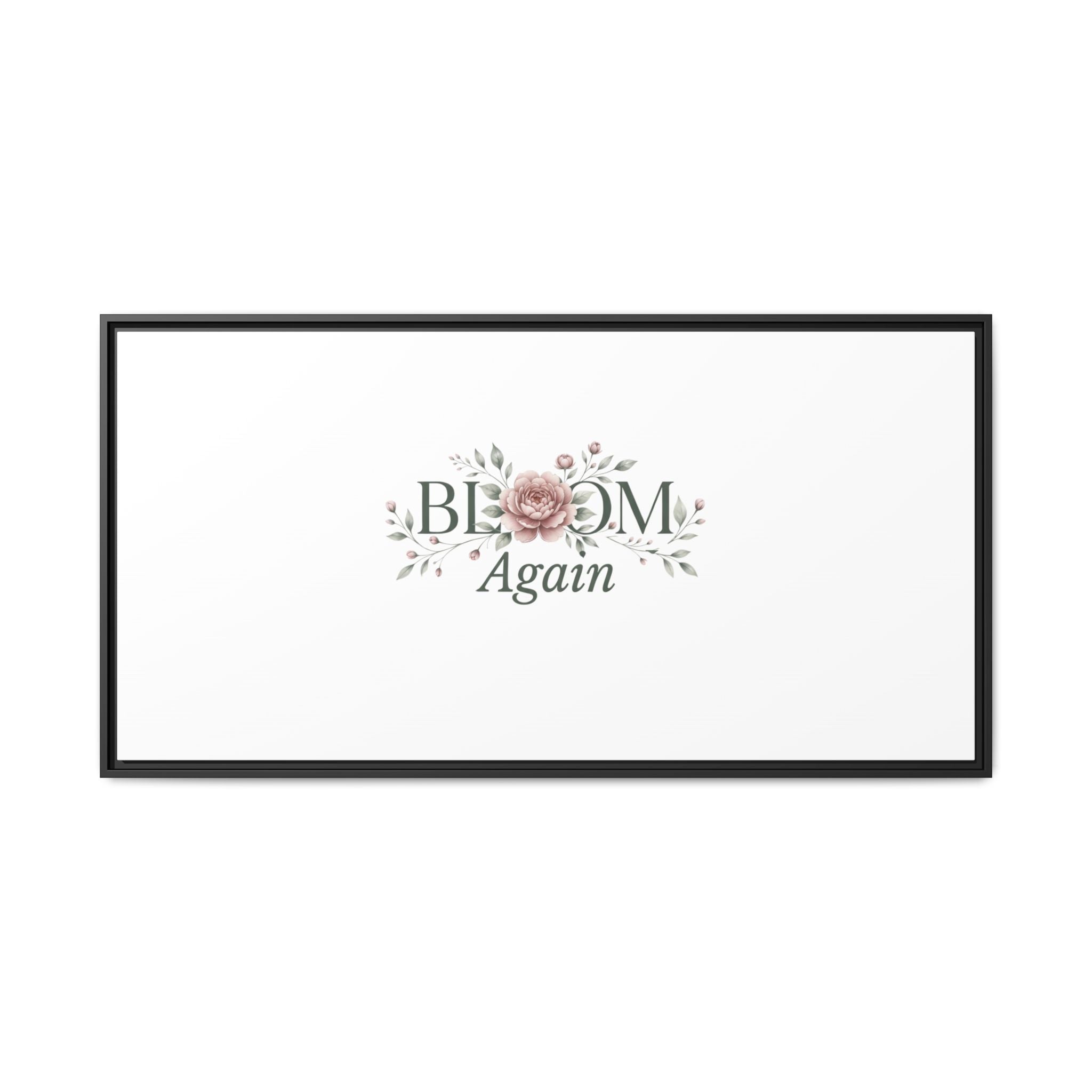 Bless Me Again Floral Matte Canvas Print, Framed Wall Art