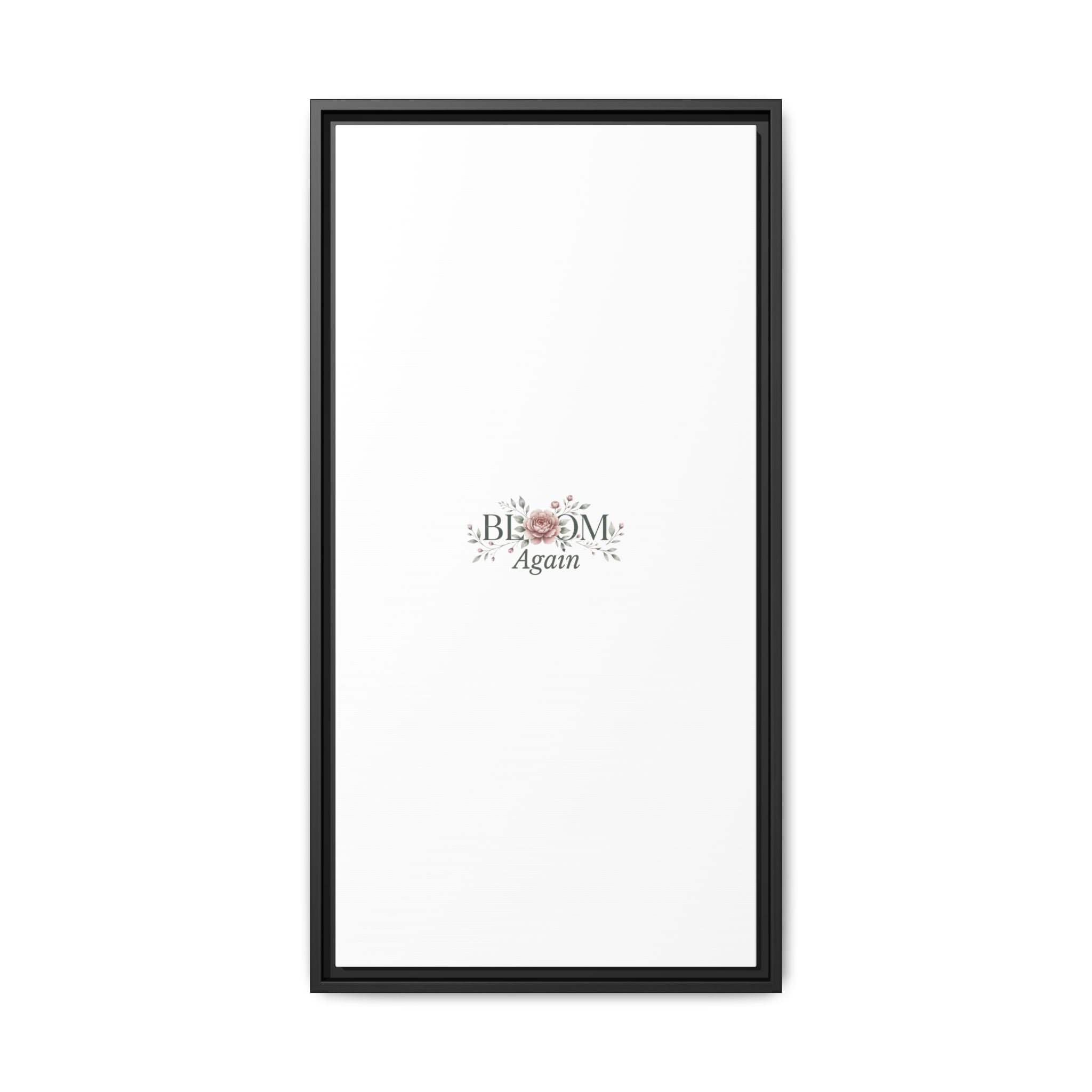 Bless Me Again Floral Matte Canvas Print, Framed Wall Art