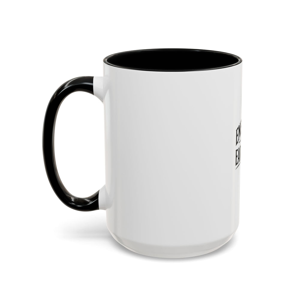 Energy Is Earned Coffee Mug — Motivational Lion Accent Mug (11/15oz)