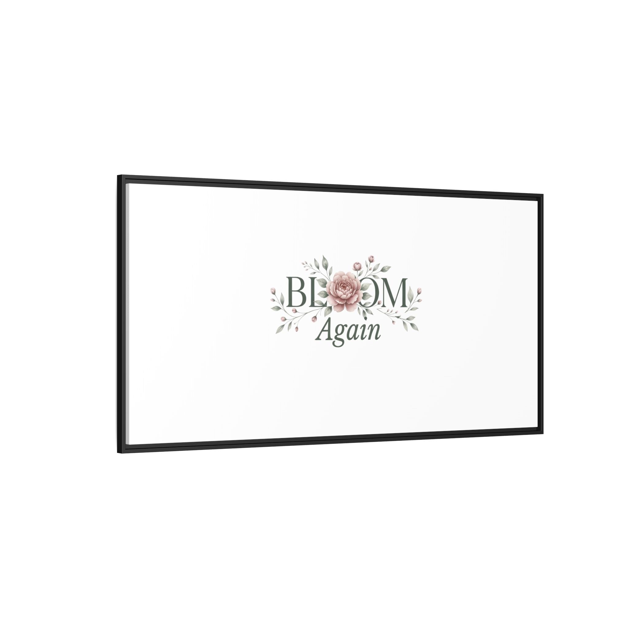 Bless Me Again Floral Matte Canvas Print, Framed Wall Art