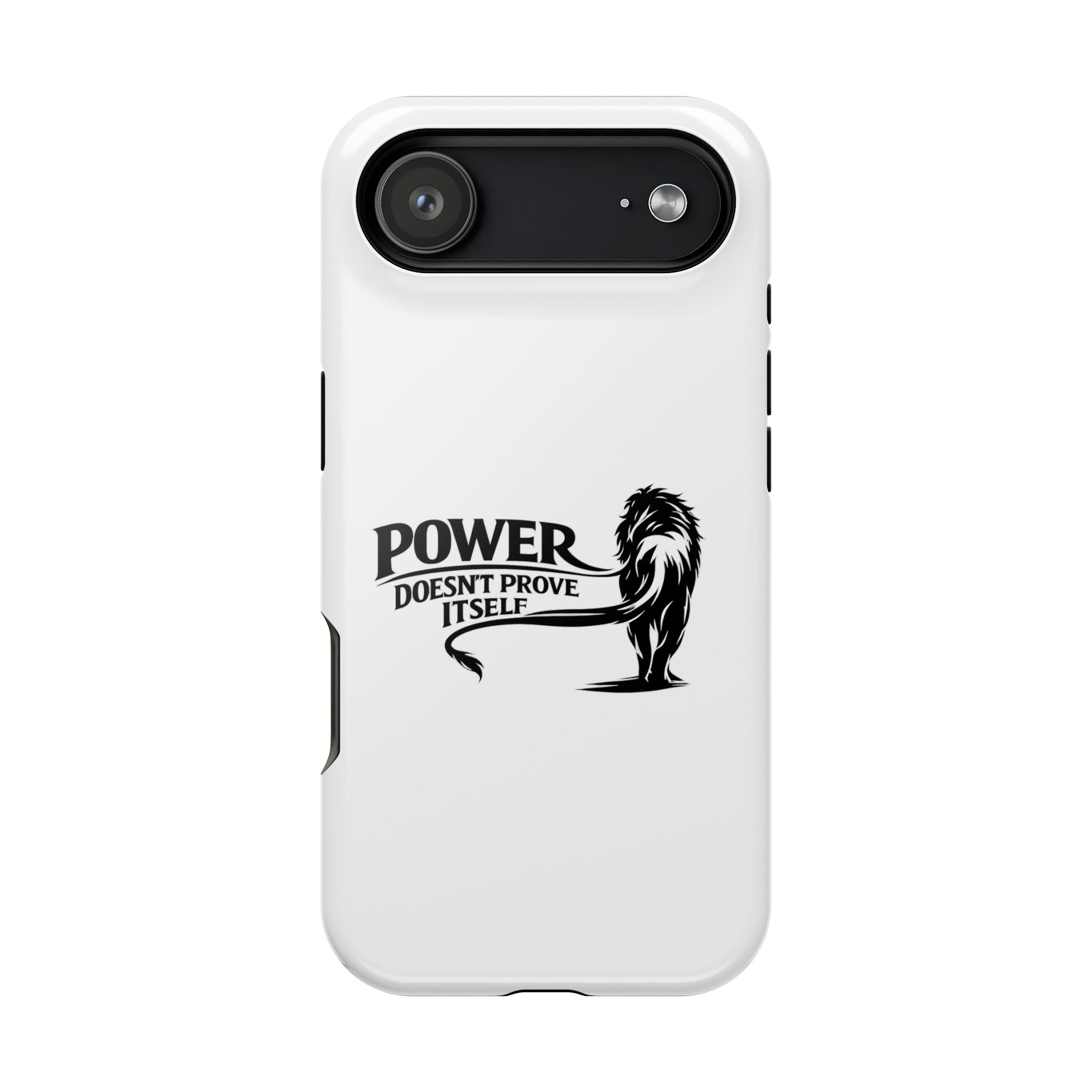 Magnetic Impact-Resistant Phone Case — "Power Doesn't Prove Itself" Lion Design