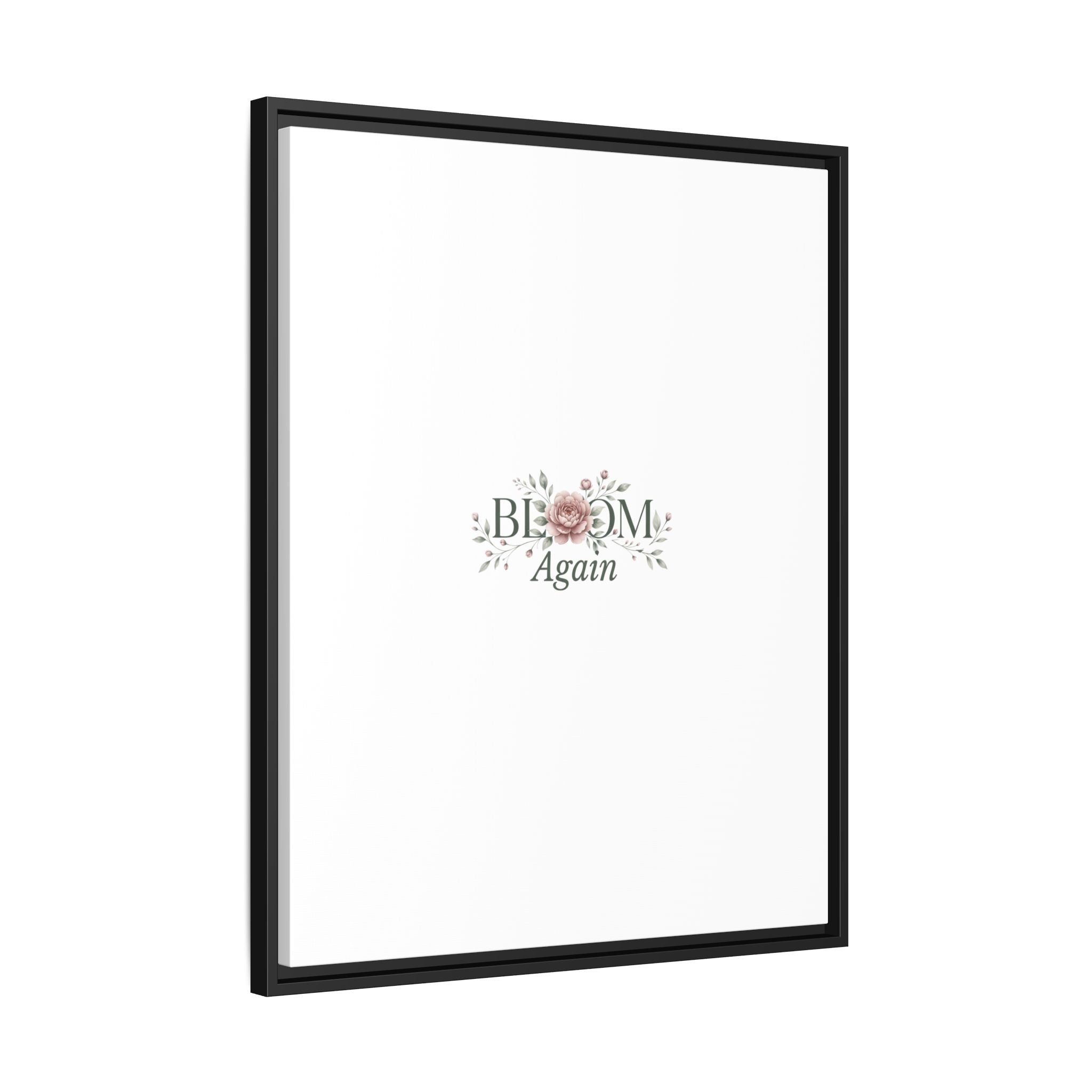 Bless Me Again Floral Matte Canvas Print, Framed Wall Art