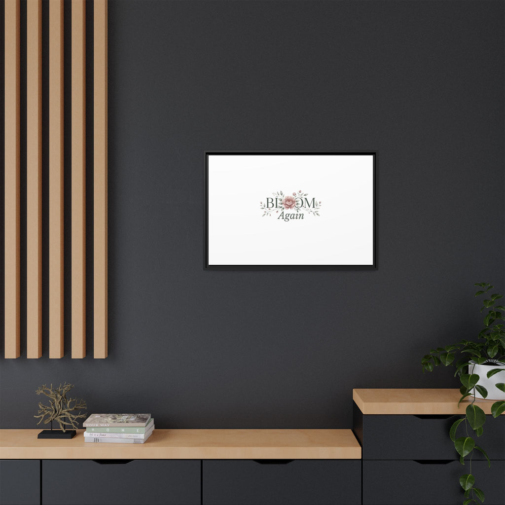 Bless Me Again Floral Matte Canvas Print, Framed Wall Art