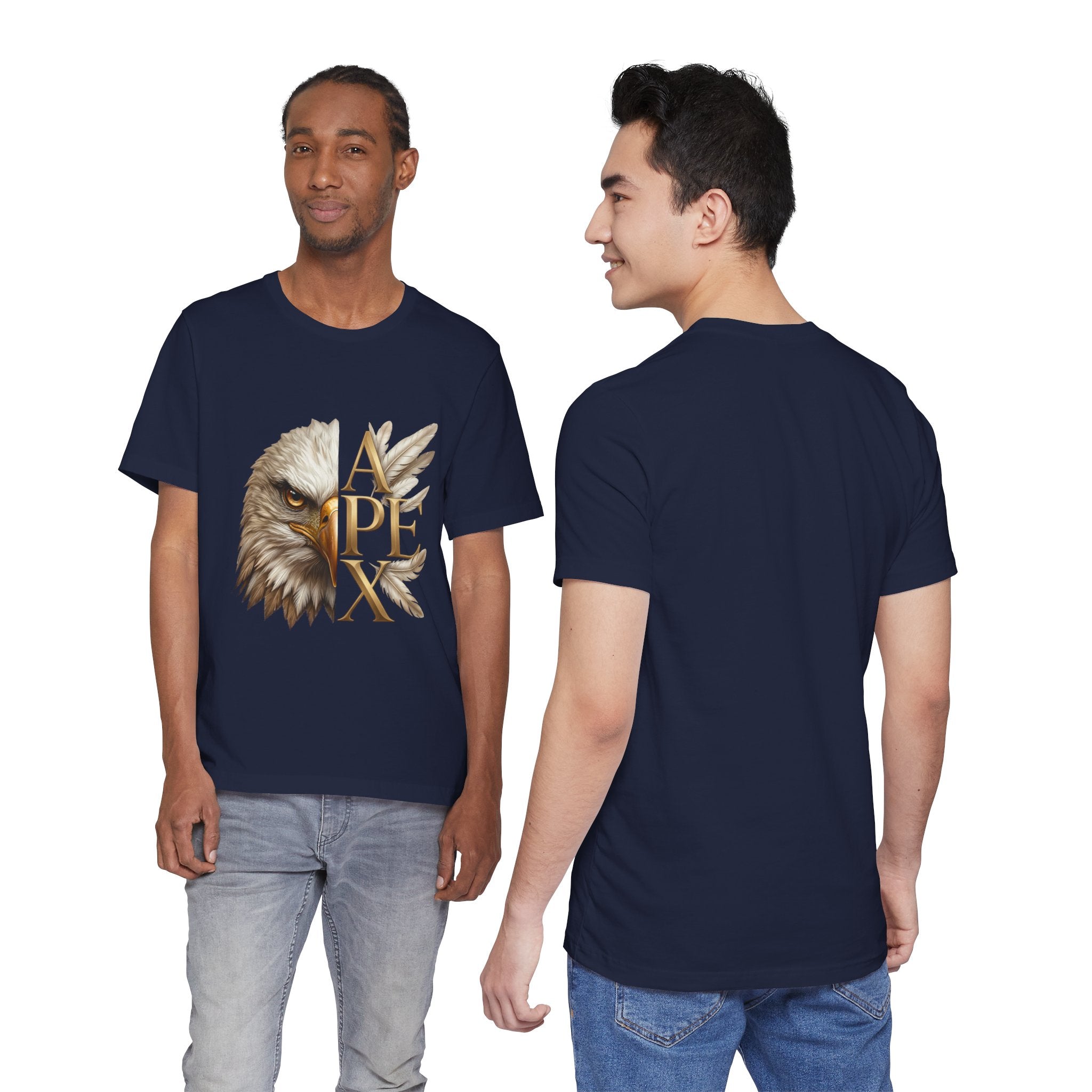 Apex Eagle T‑Shirt — Majestic Eagle Head with 'APEX' Gold Lettering