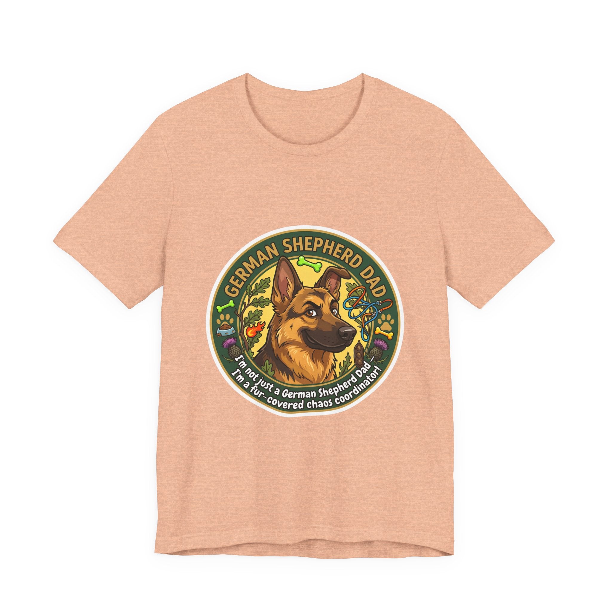 German Shepherd Dad T-Shirt — "German Shepherd Dad" Graphic Tee for Dog Lovers