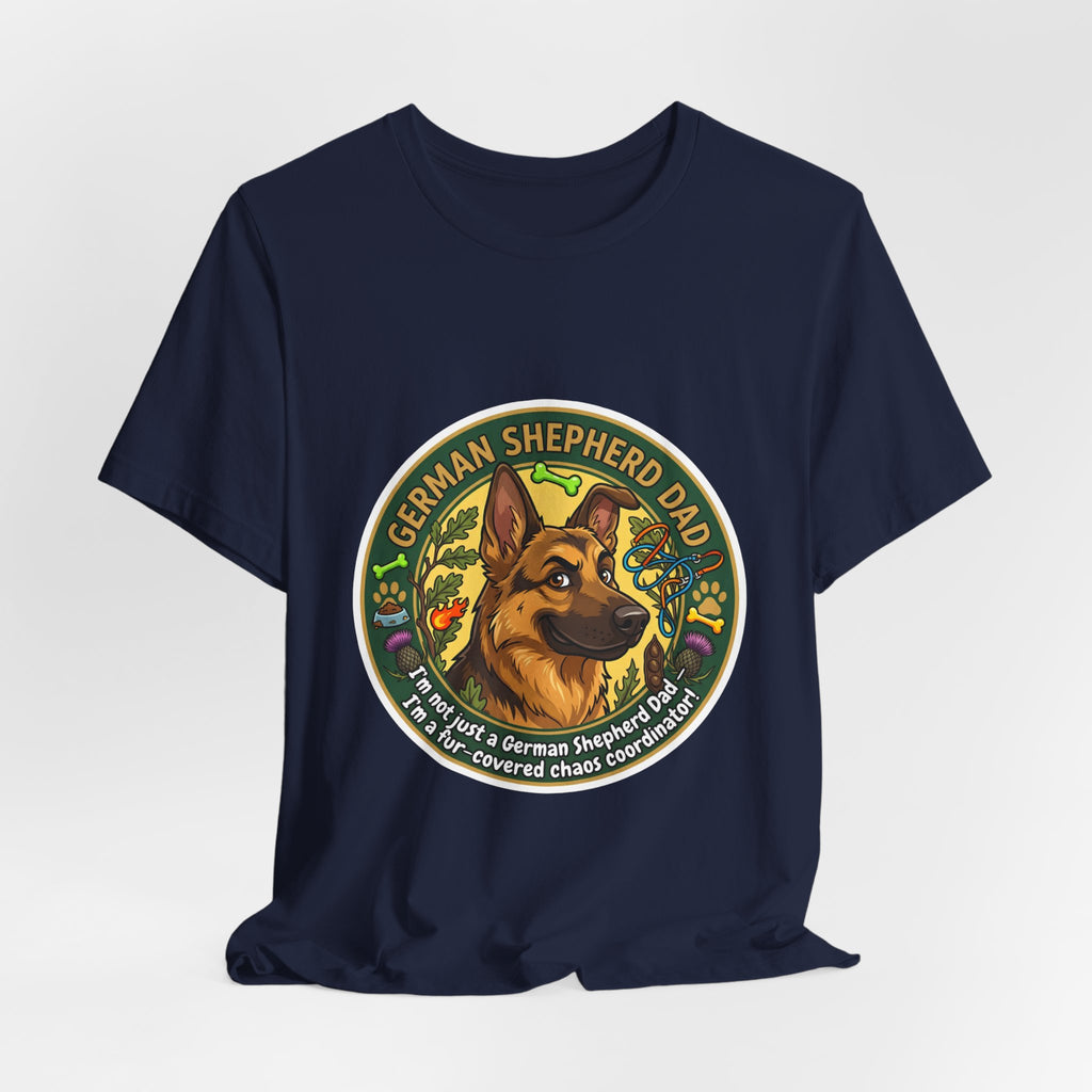 German Shepherd Dad T-Shirt — "German Shepherd Dad" Graphic Tee for Dog Lovers