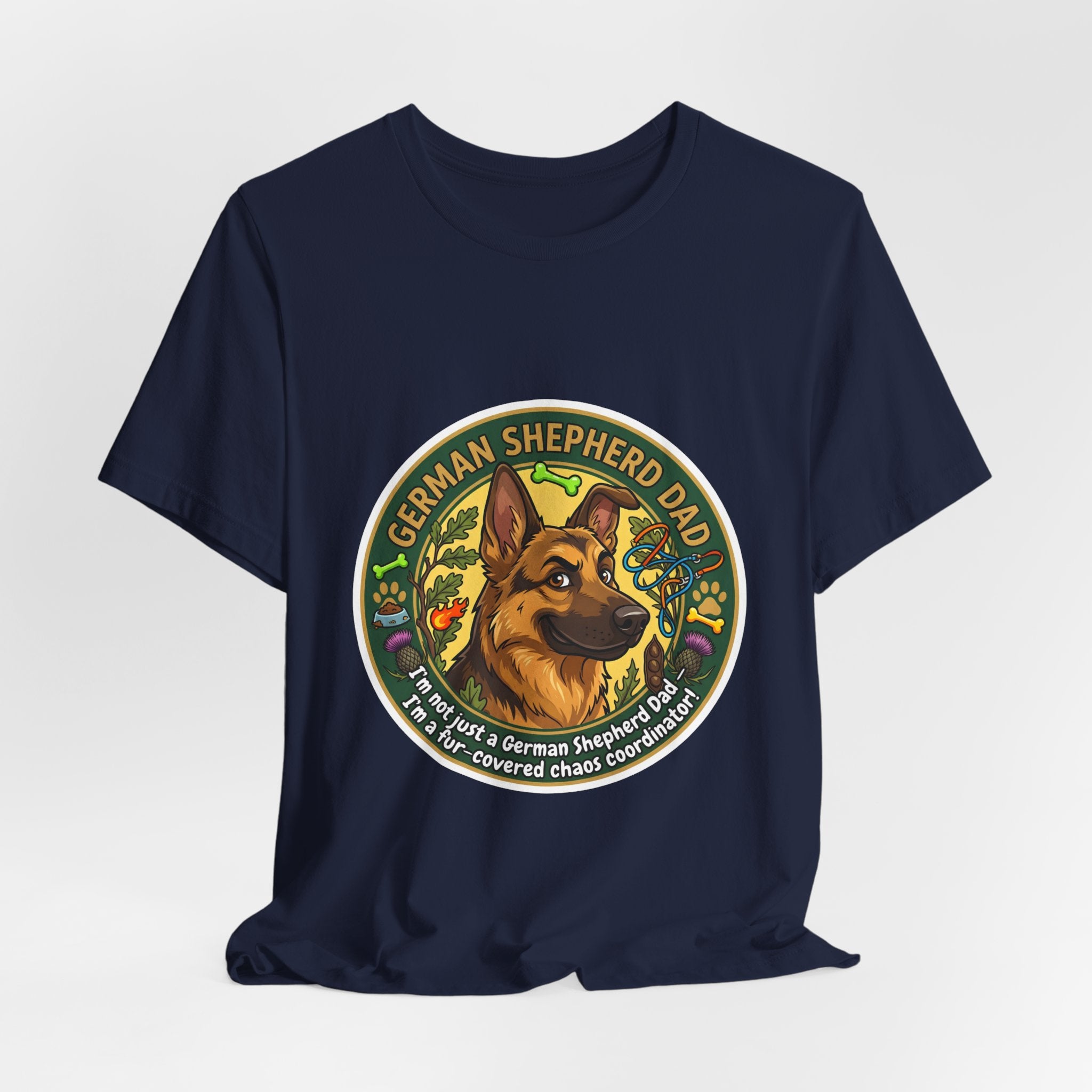German Shepherd Dad T-Shirt — "German Shepherd Dad" Graphic Tee for Dog Lovers