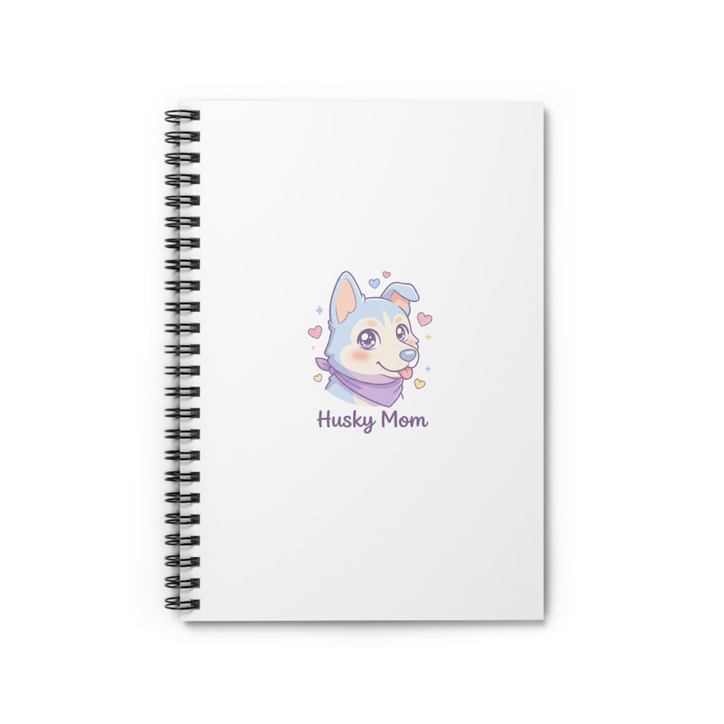 Husky Mom Spiral Notebook — Cute Illustrated Husky Journal for Dog Lovers