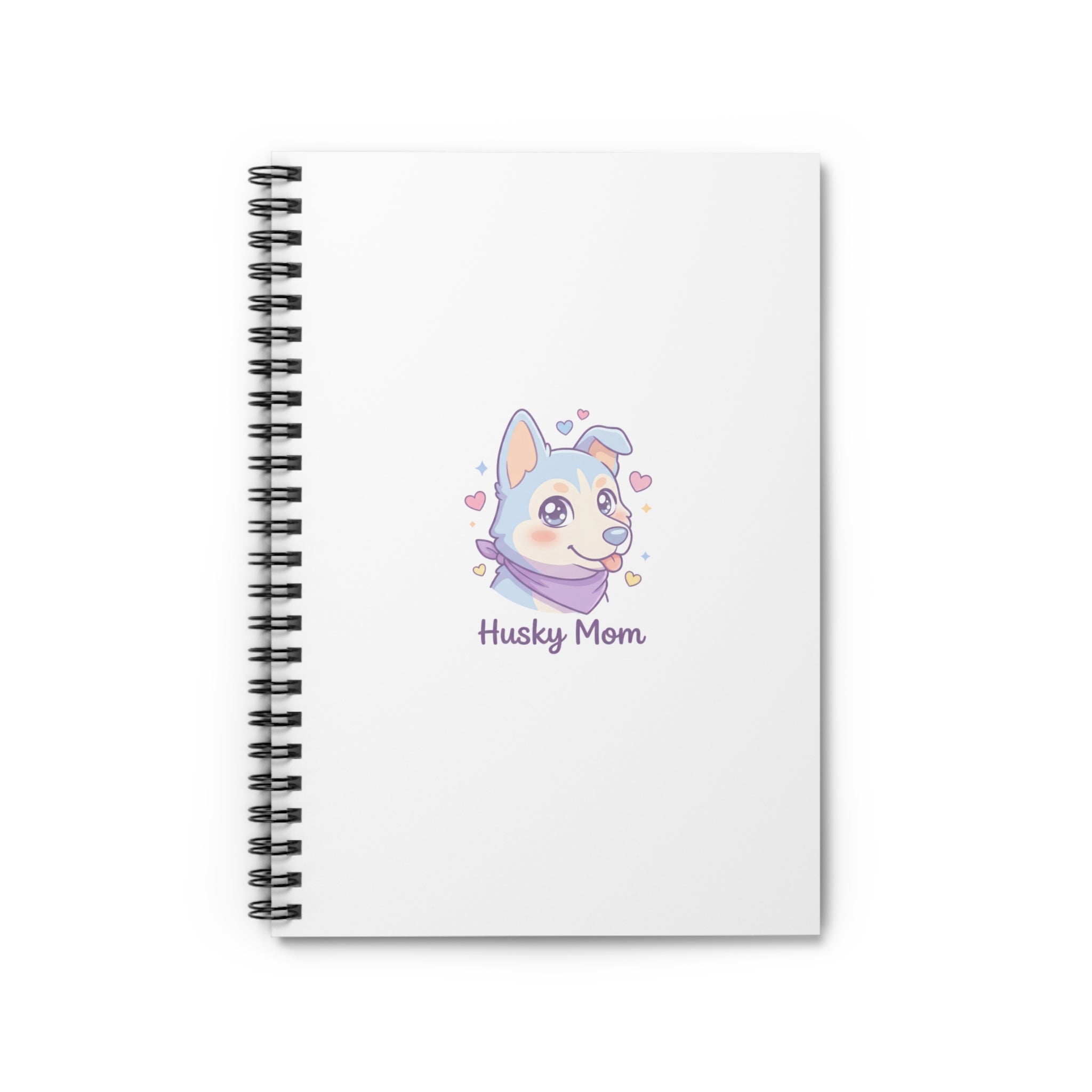 Husky Mom Spiral Notebook — Cute Illustrated Husky Journal for Dog Lovers