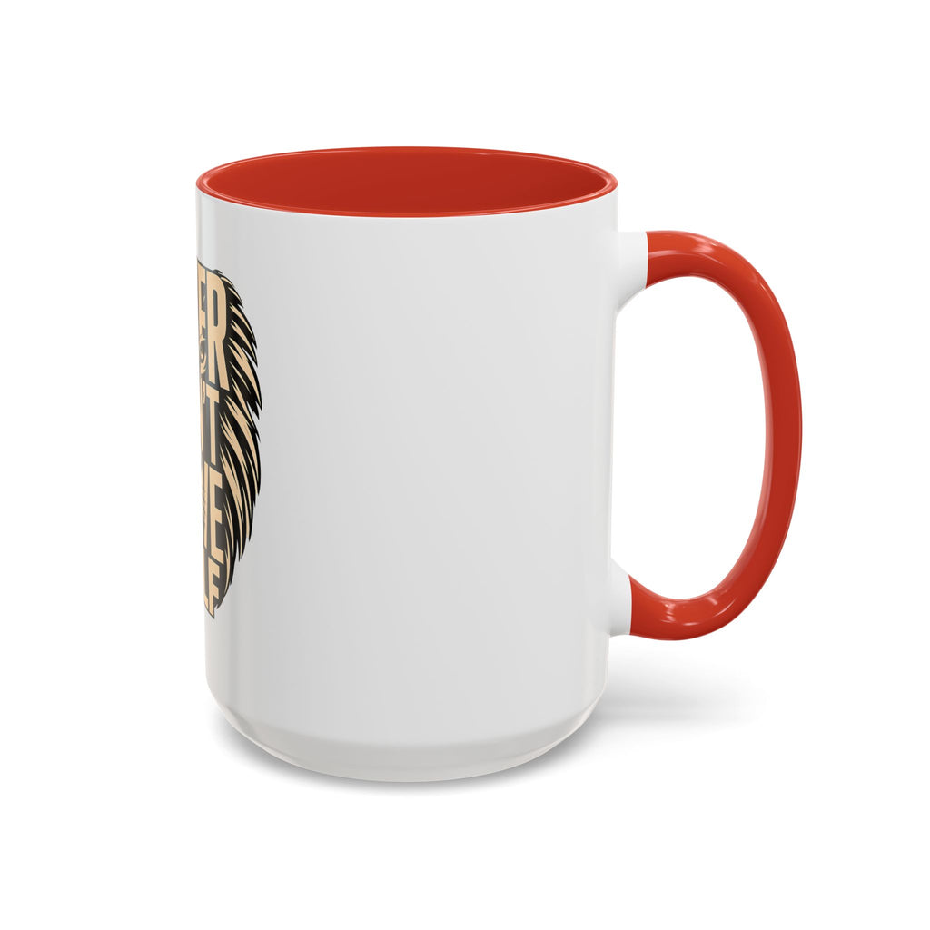 Power Doesn't Prove Itself Lion Accent Coffee Mug — Motivational 11/15oz