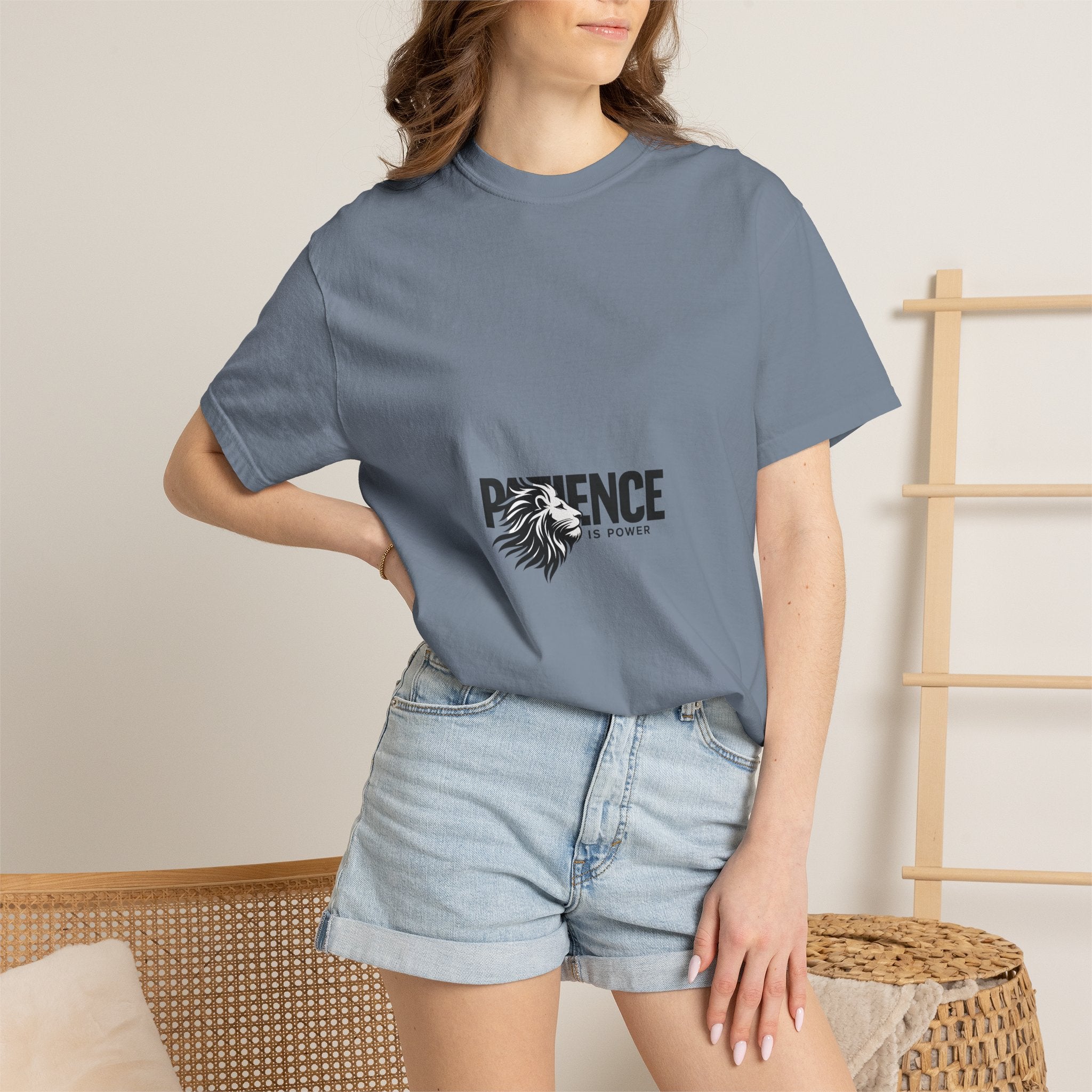 Patience Is Power Lion Graphic T-Shirt