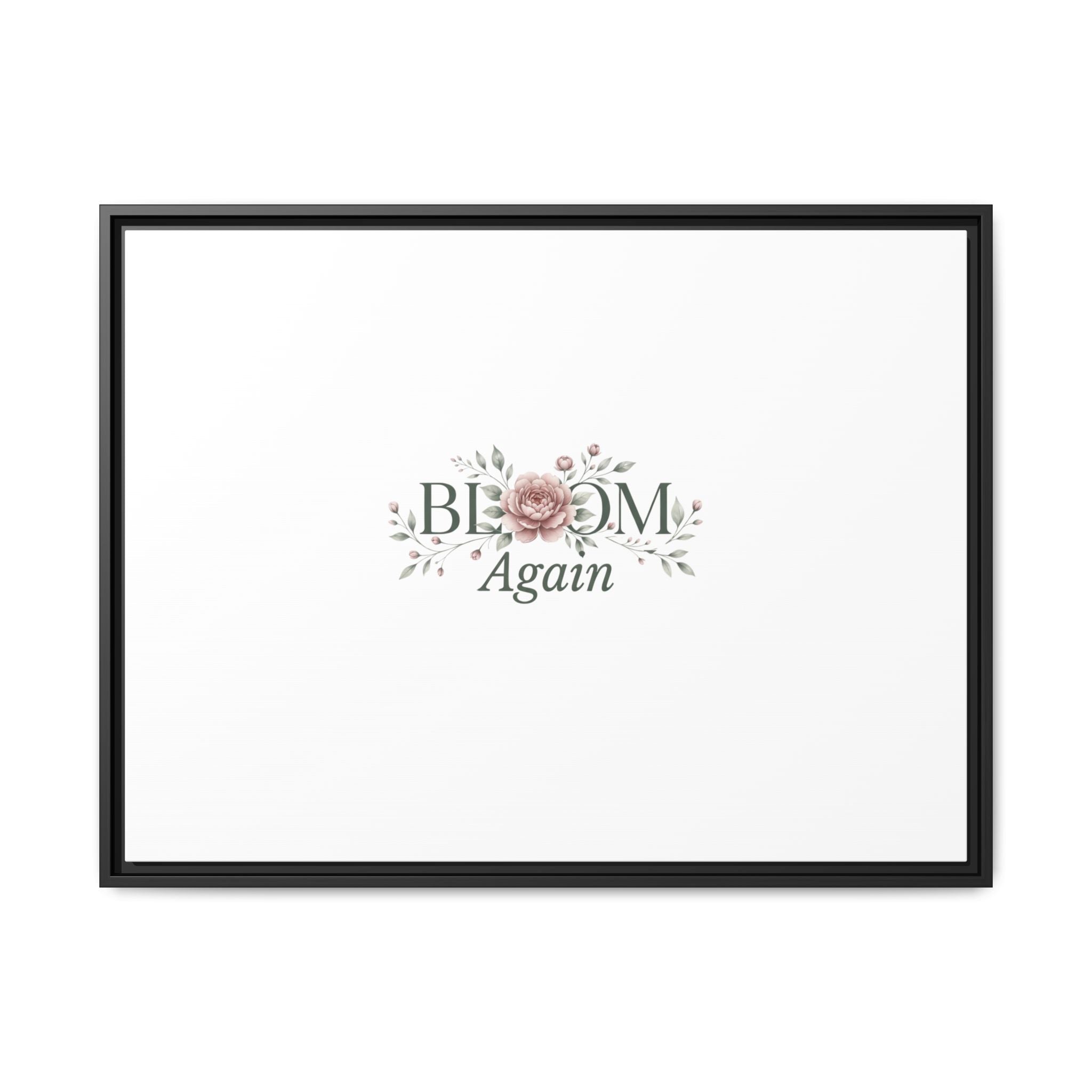 Bless Me Again Floral Matte Canvas Print, Framed Wall Art