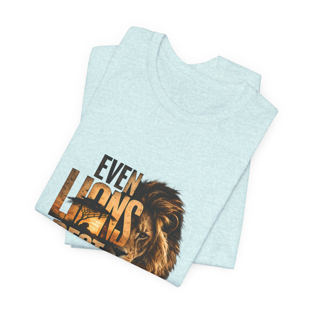 Even Lions Rest T-Shirt — Relaxed Lion Graphic Tee
