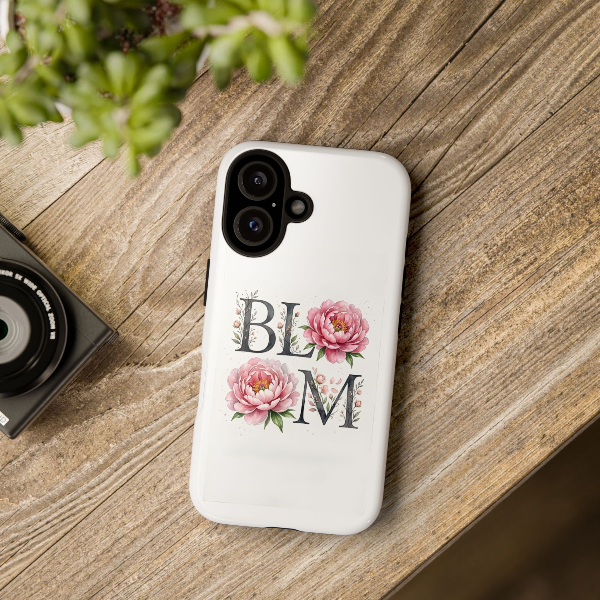 Bloom Tough Phone Case – Floral Peony Protective Cover
