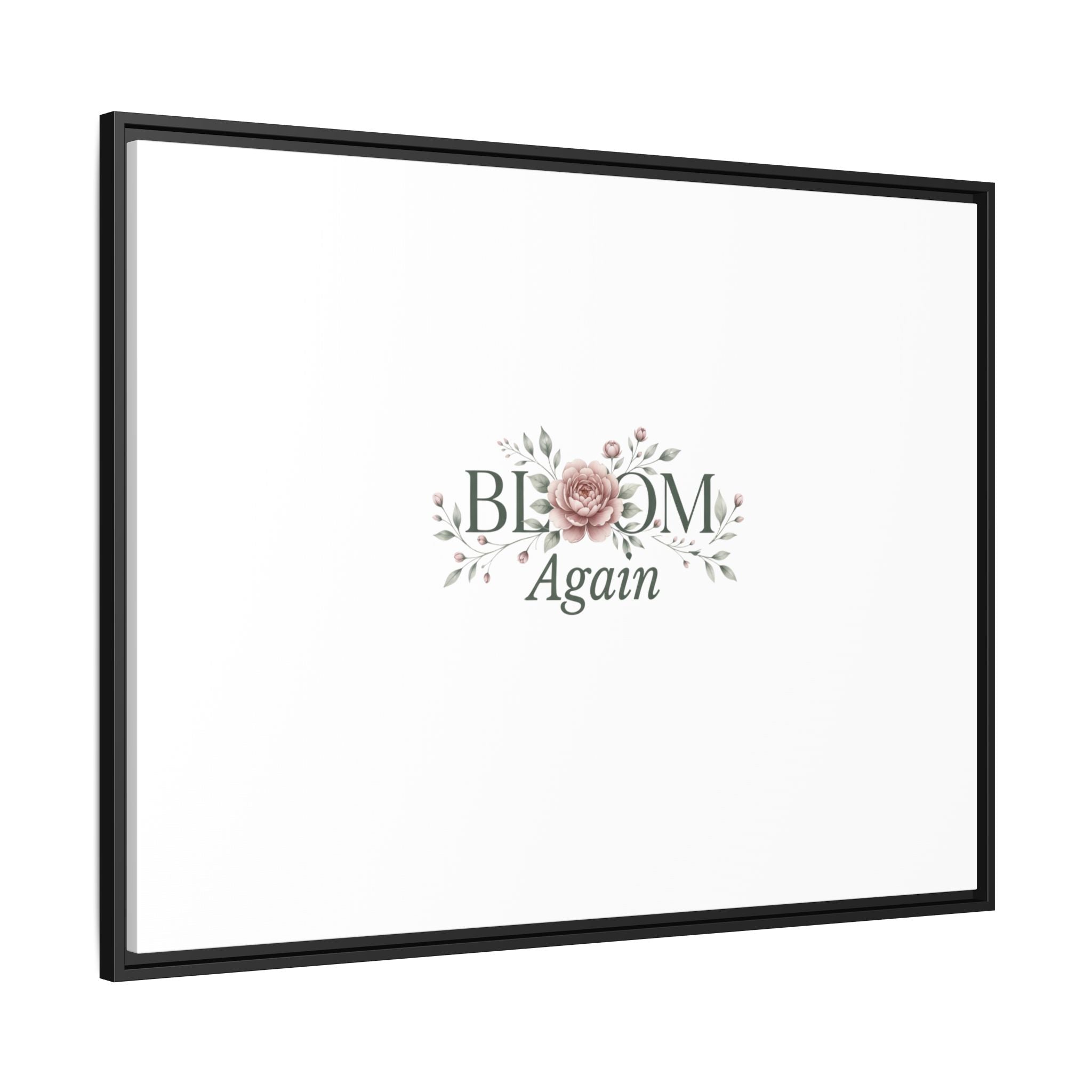 Bless Me Again Floral Matte Canvas Print, Framed Wall Art