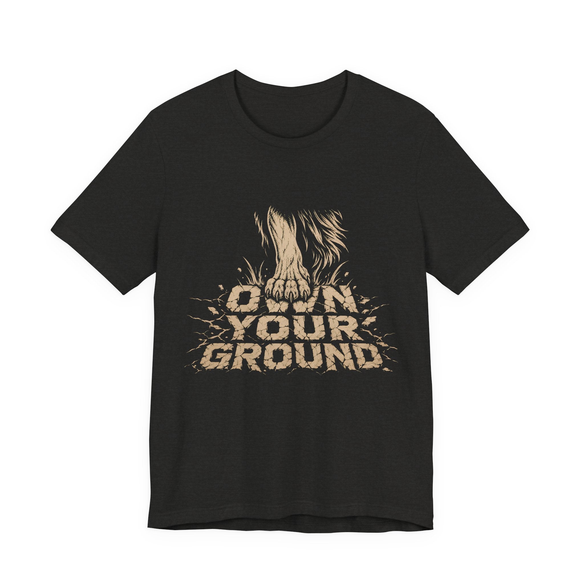 T‑Shirt — Own Your Ground Graphic Tee (Boot Print Design)
