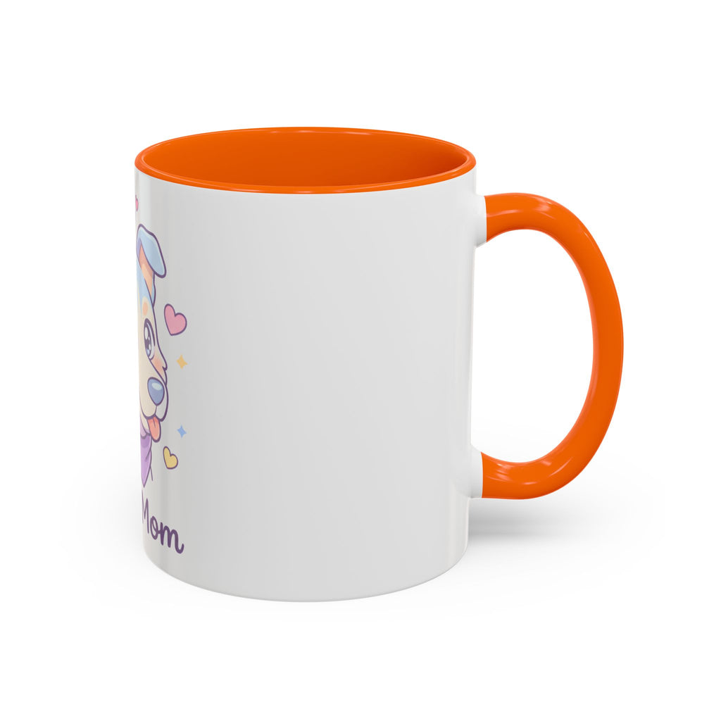 Husky Mom Accent Coffee Mug — Cute Pastel Husky Mother Dog Design (11/15oz)