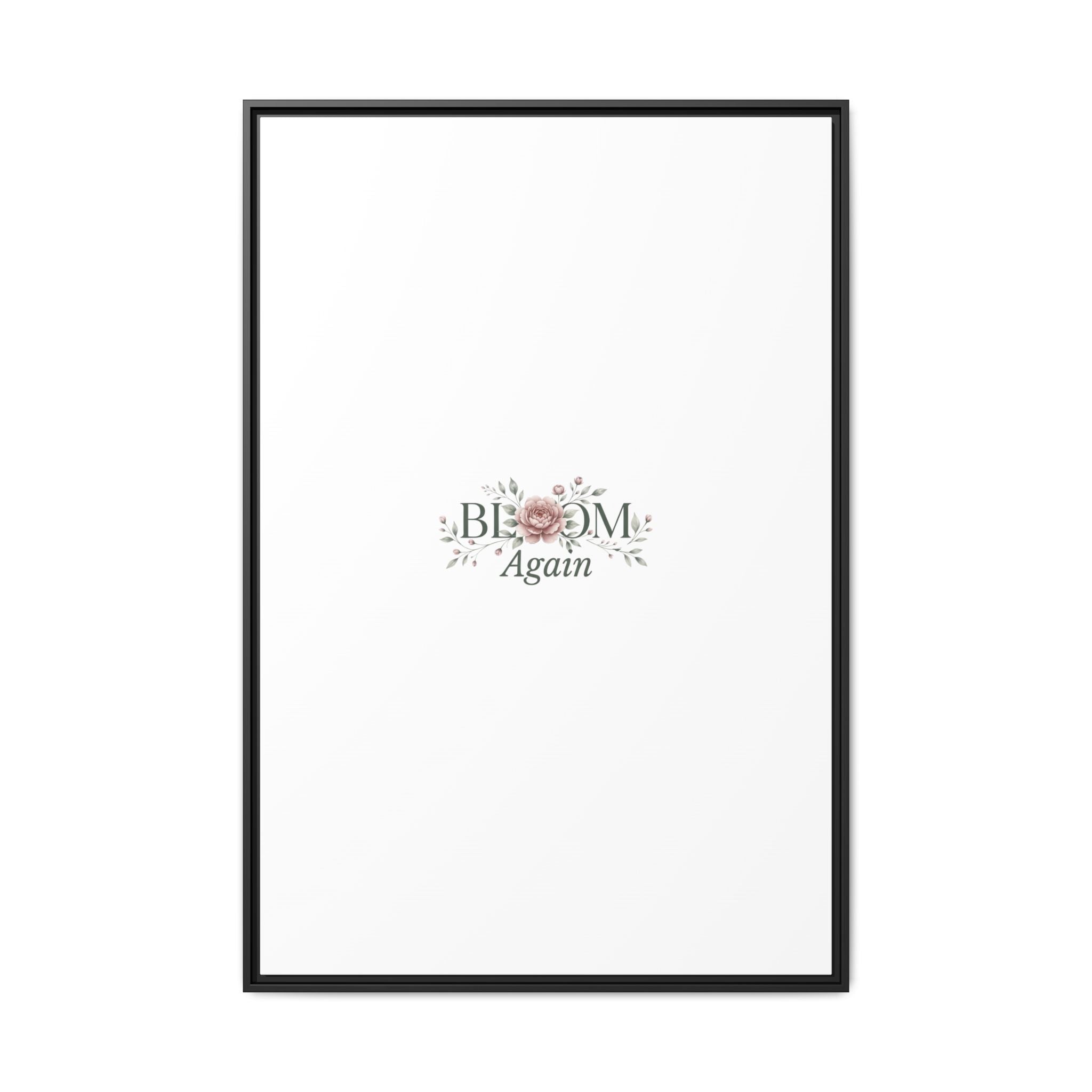 Bless Me Again Floral Matte Canvas Print, Framed Wall Art