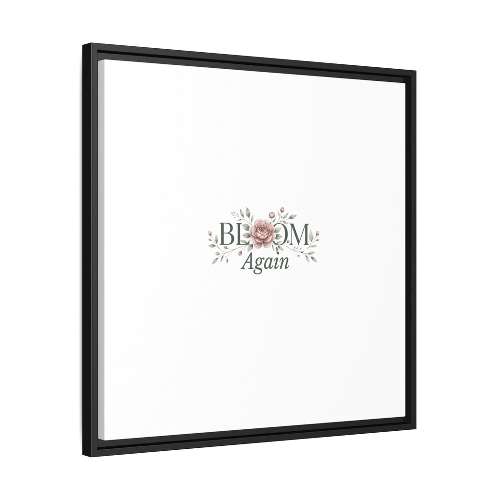 Bless Me Again Floral Matte Canvas Print, Framed Wall Art