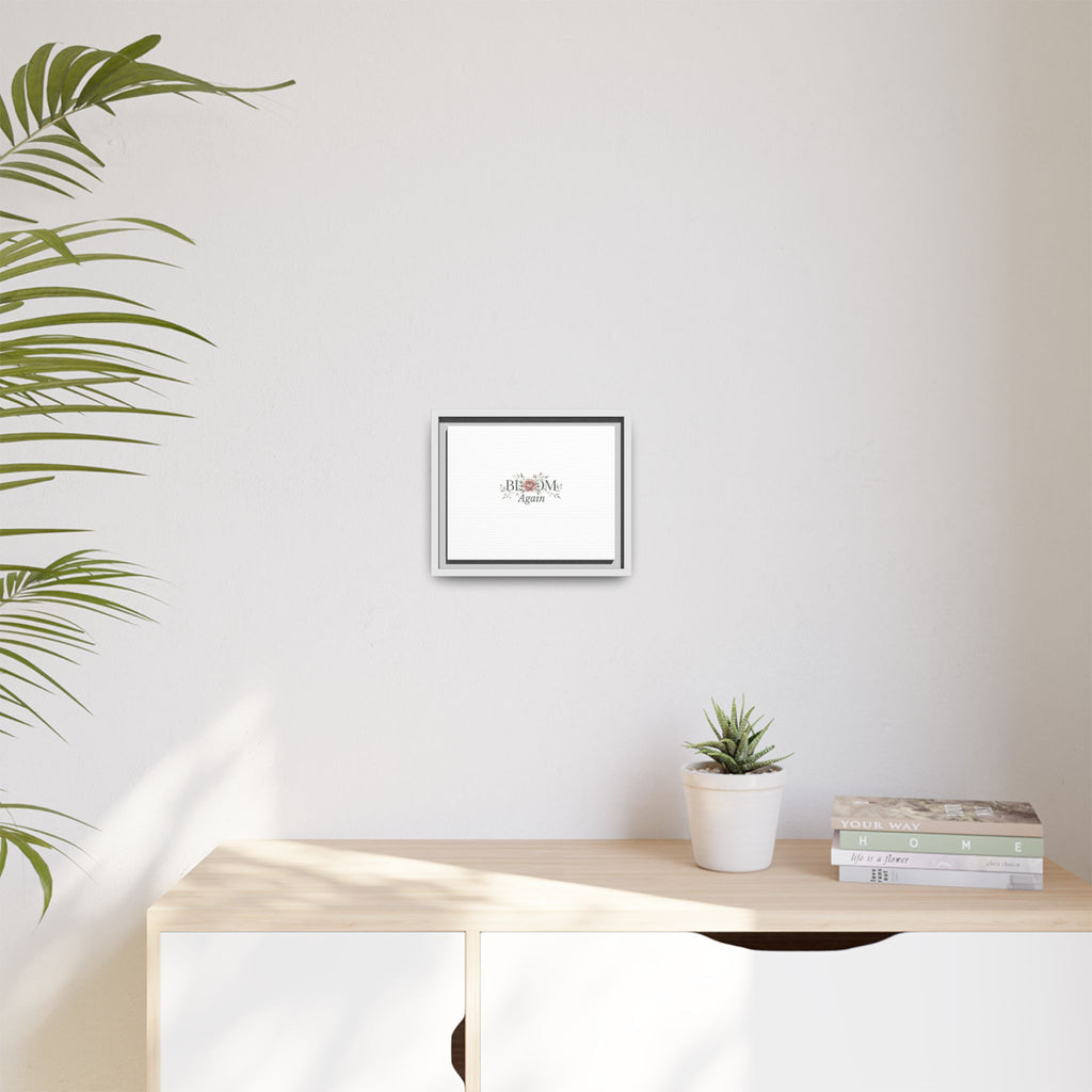 Bless Me Again Floral Matte Canvas Print, Framed Wall Art