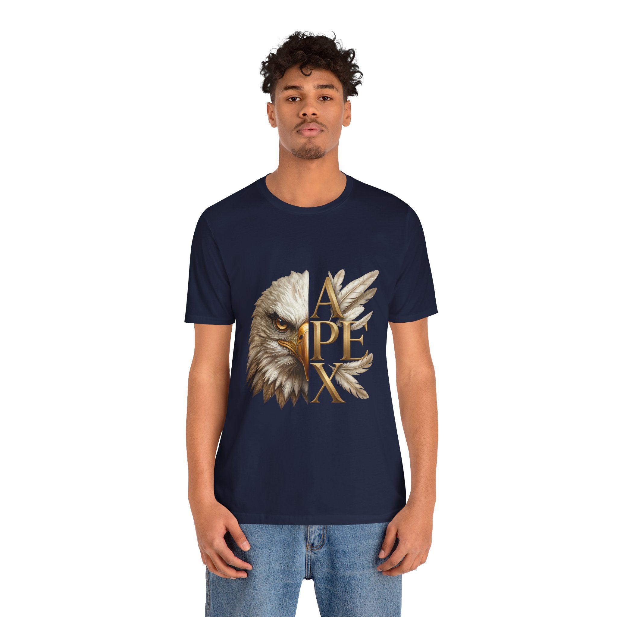 Apex Eagle T‑Shirt — Majestic Eagle Head with 'APEX' Gold Lettering