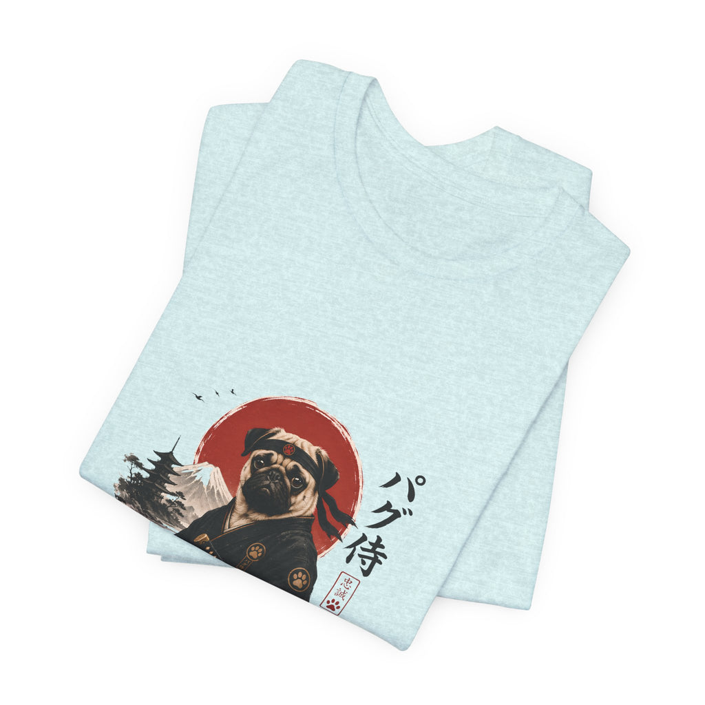 Pug Samurai T‑Shirt — Cute Samurai Pug Graphic Tee