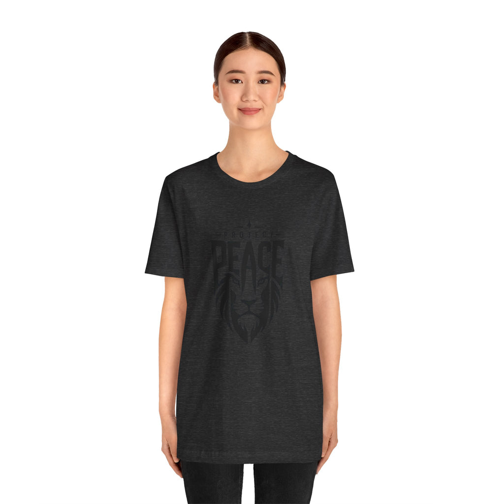 Protect Peace Lion T-Shirt — Graphic Tee with Lion Shield Design