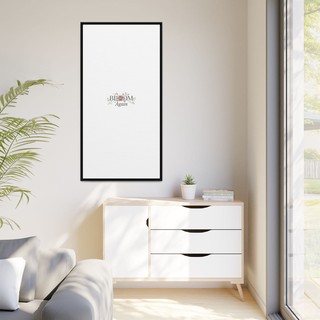 Bless Me Again Floral Matte Canvas Print, Framed Wall Art