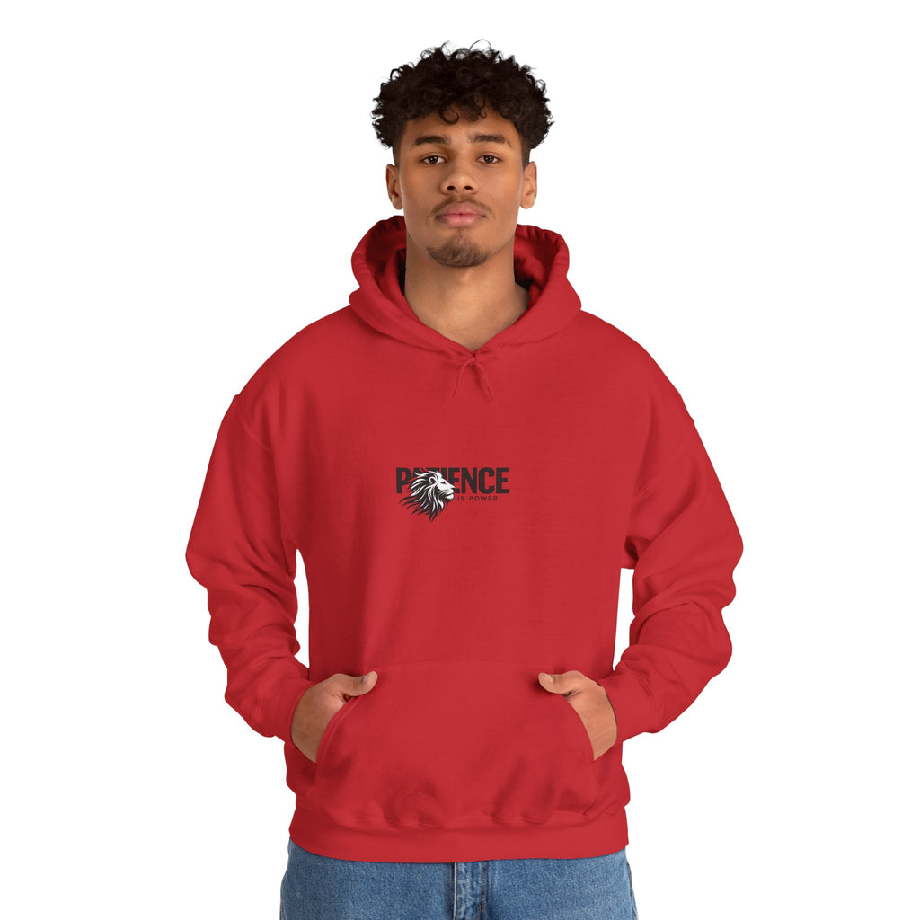 Patience Floral Hoodie — Minimalist Inspirational Graphic Sweatshirt