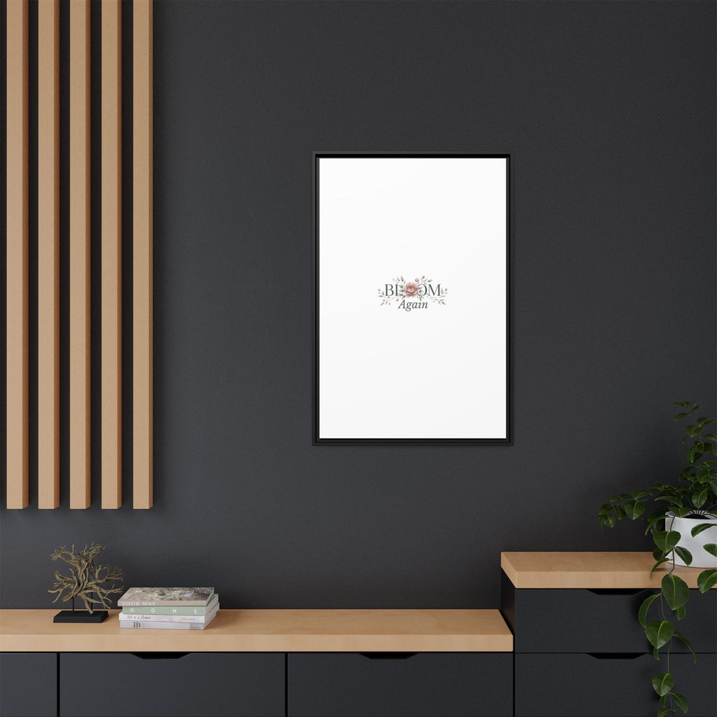Bless Me Again Floral Matte Canvas Print, Framed Wall Art