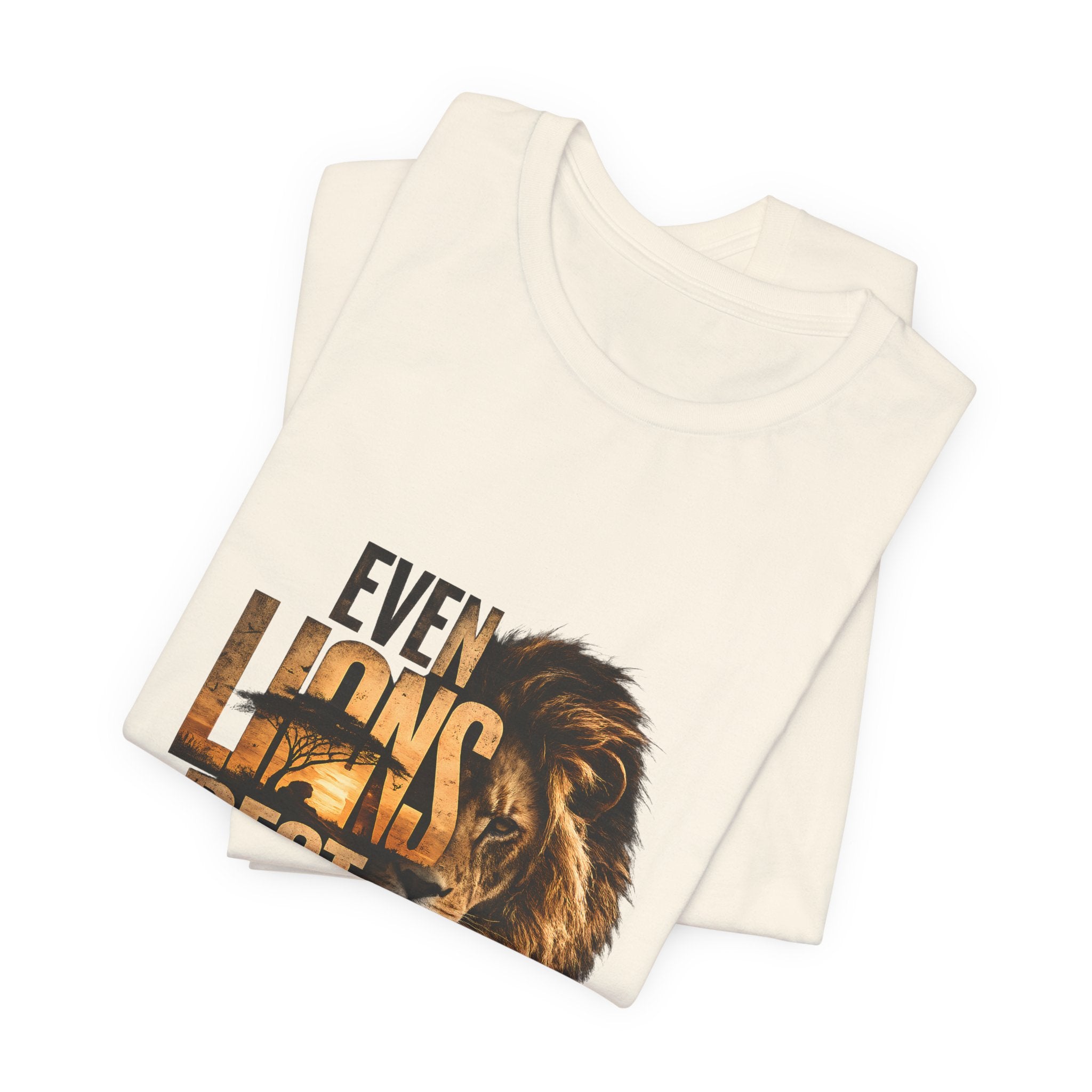 Even Lions Rest T-Shirt — Relaxed Lion Graphic Tee