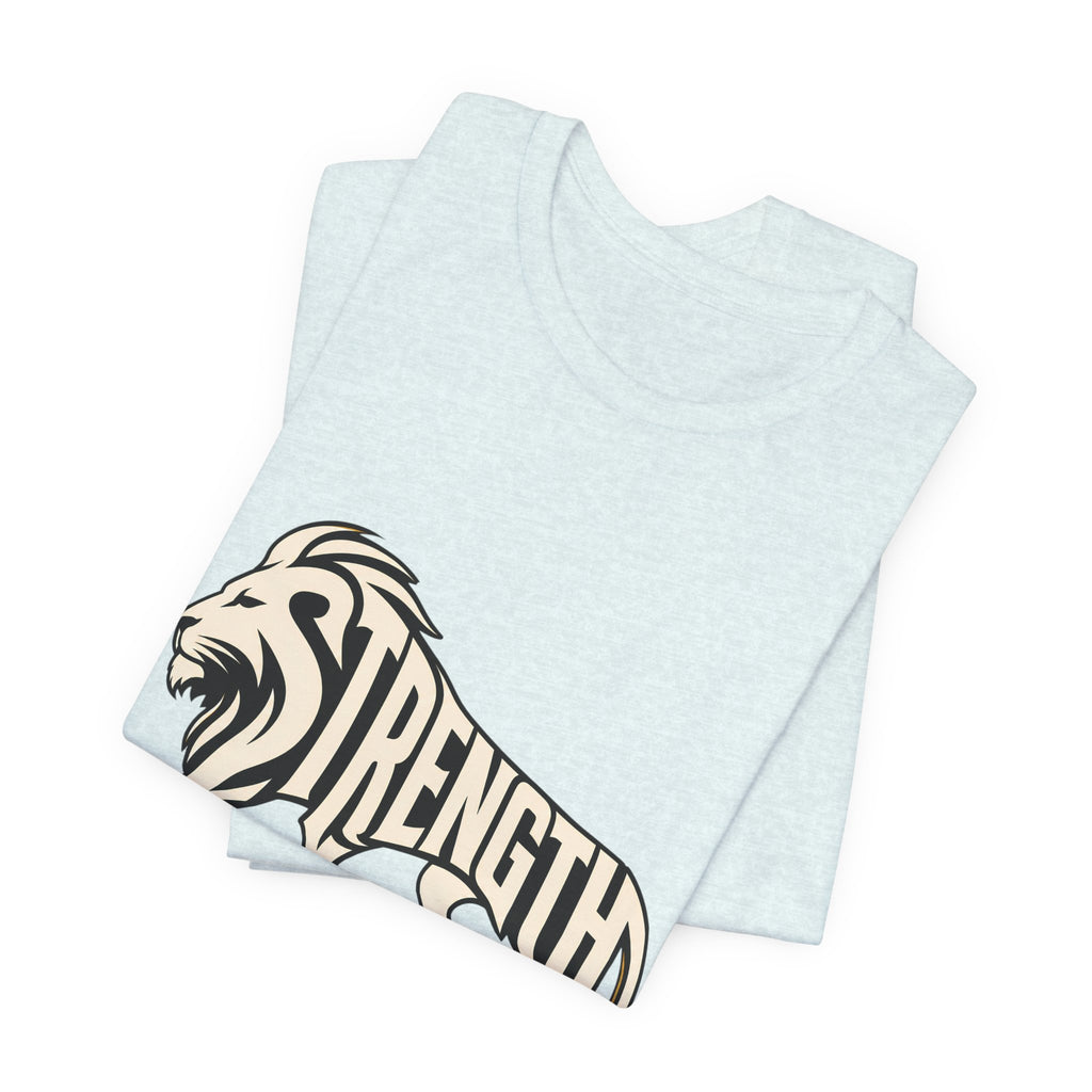 Strength In Pause T-Shirt — Lion Graphic Motivational Tee