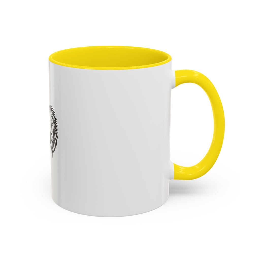 Energy Is Earned Coffee Mug — Motivational Lion Accent Mug (11/15oz)