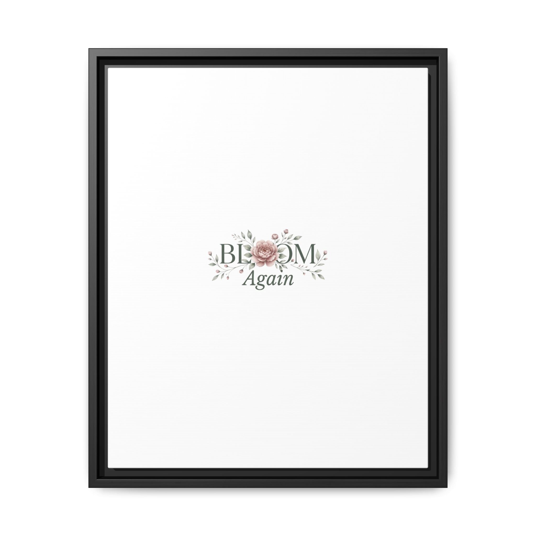 Bless Me Again Floral Matte Canvas Print, Framed Wall Art
