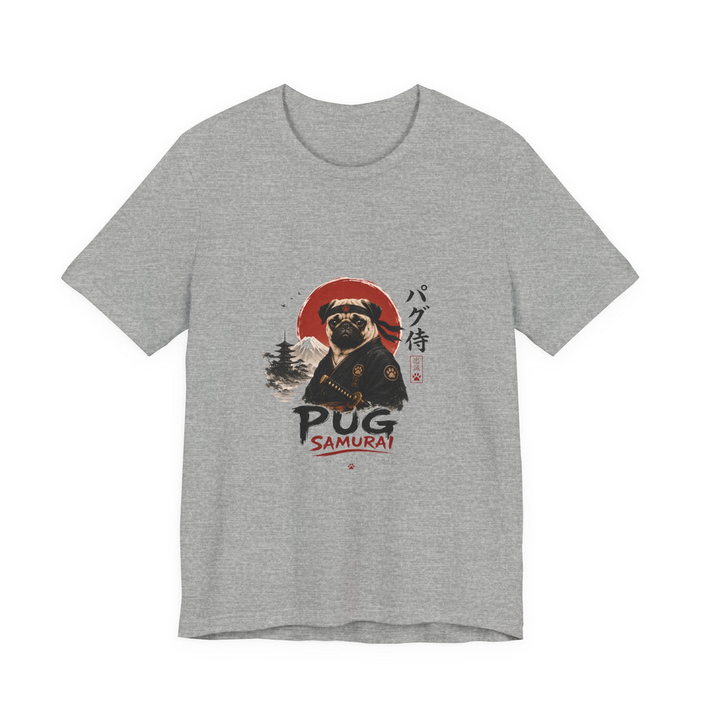 Pug Samurai T‑Shirt — Cute Samurai Pug Graphic Tee