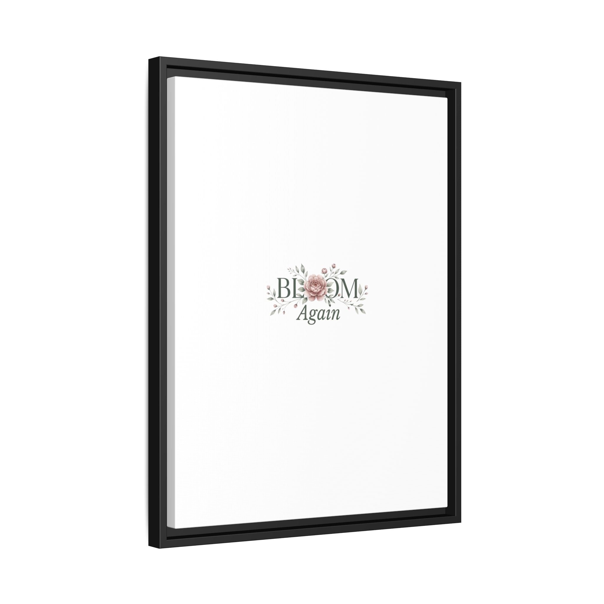 Bless Me Again Floral Matte Canvas Print, Framed Wall Art