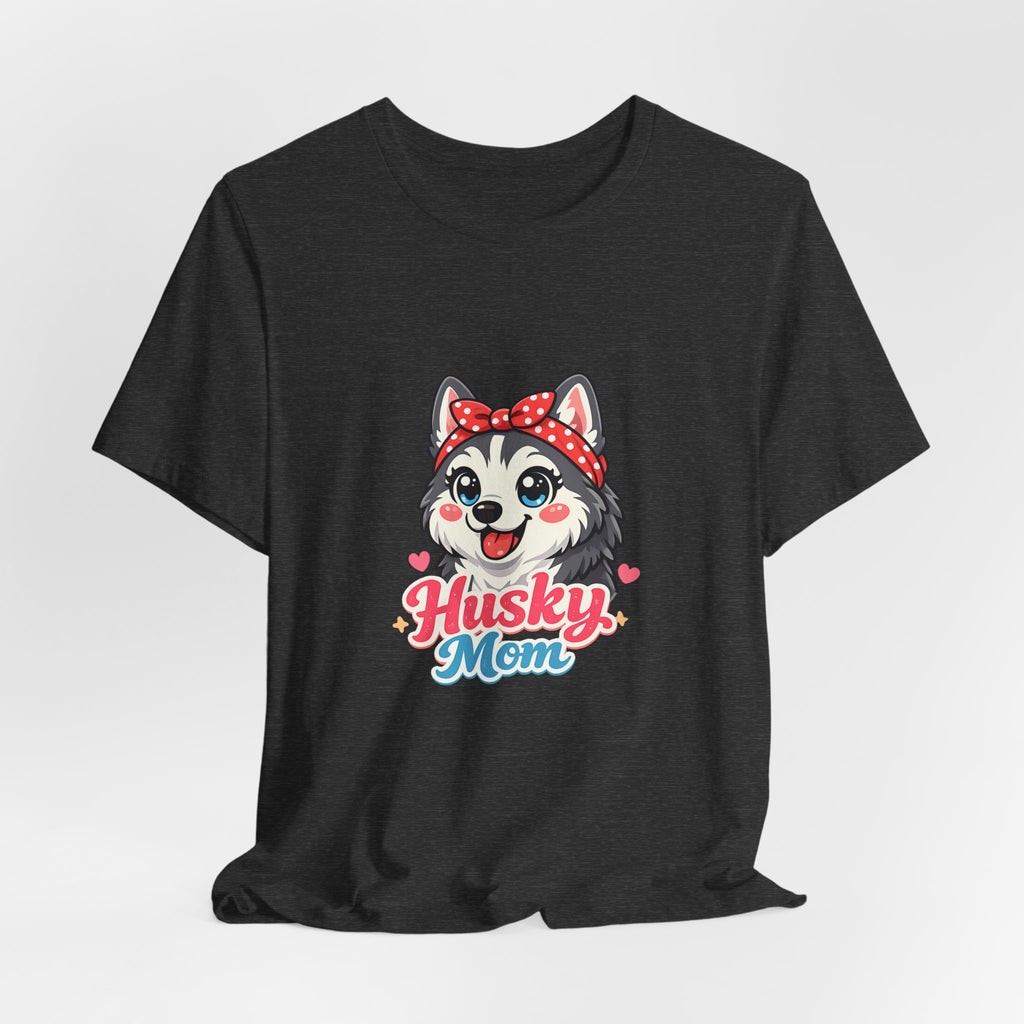 Husky Mom T-Shirt — Cute Cartoon Husky Mom Tee