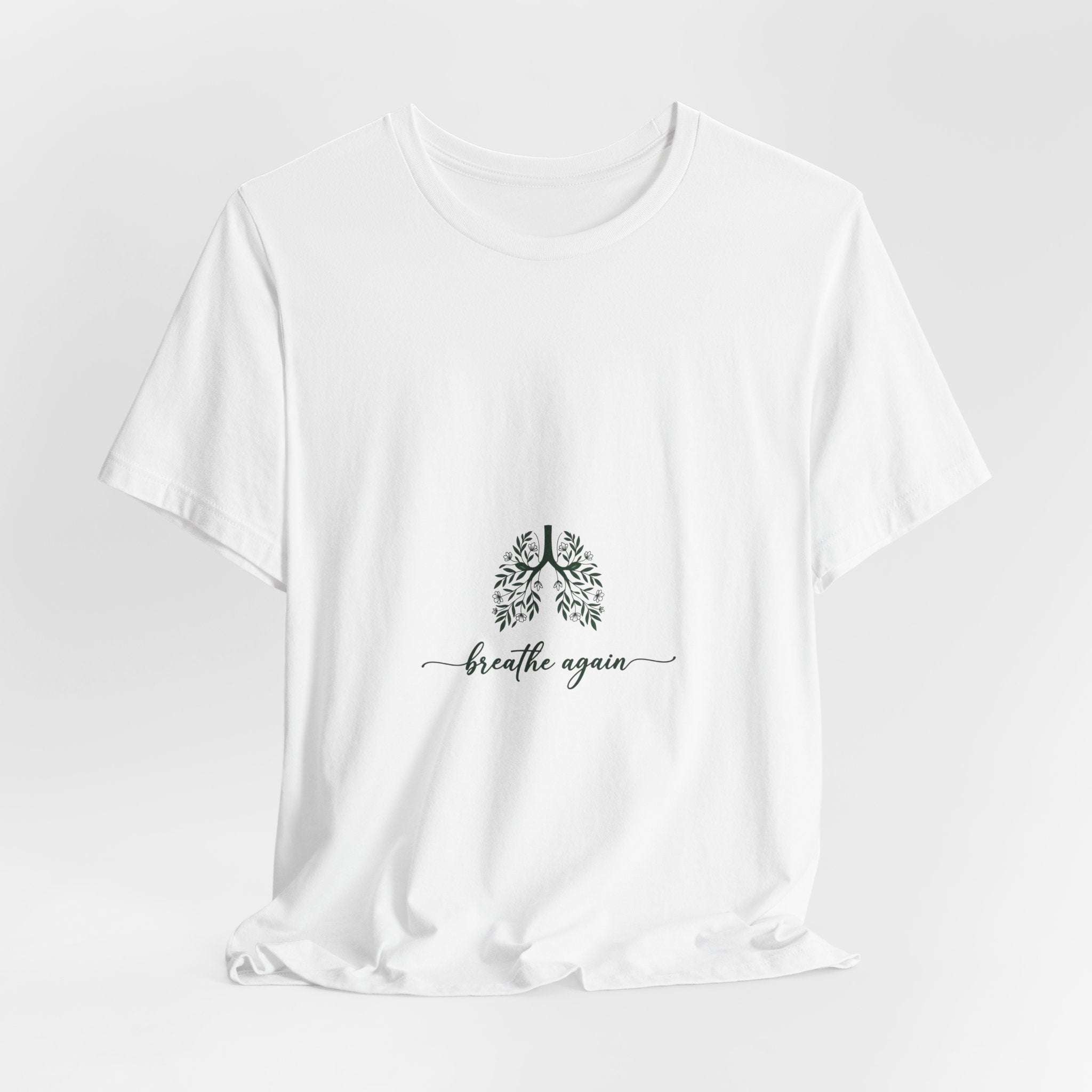 T-Shirt — 'Breathe Again' Botanical Lungs Tee