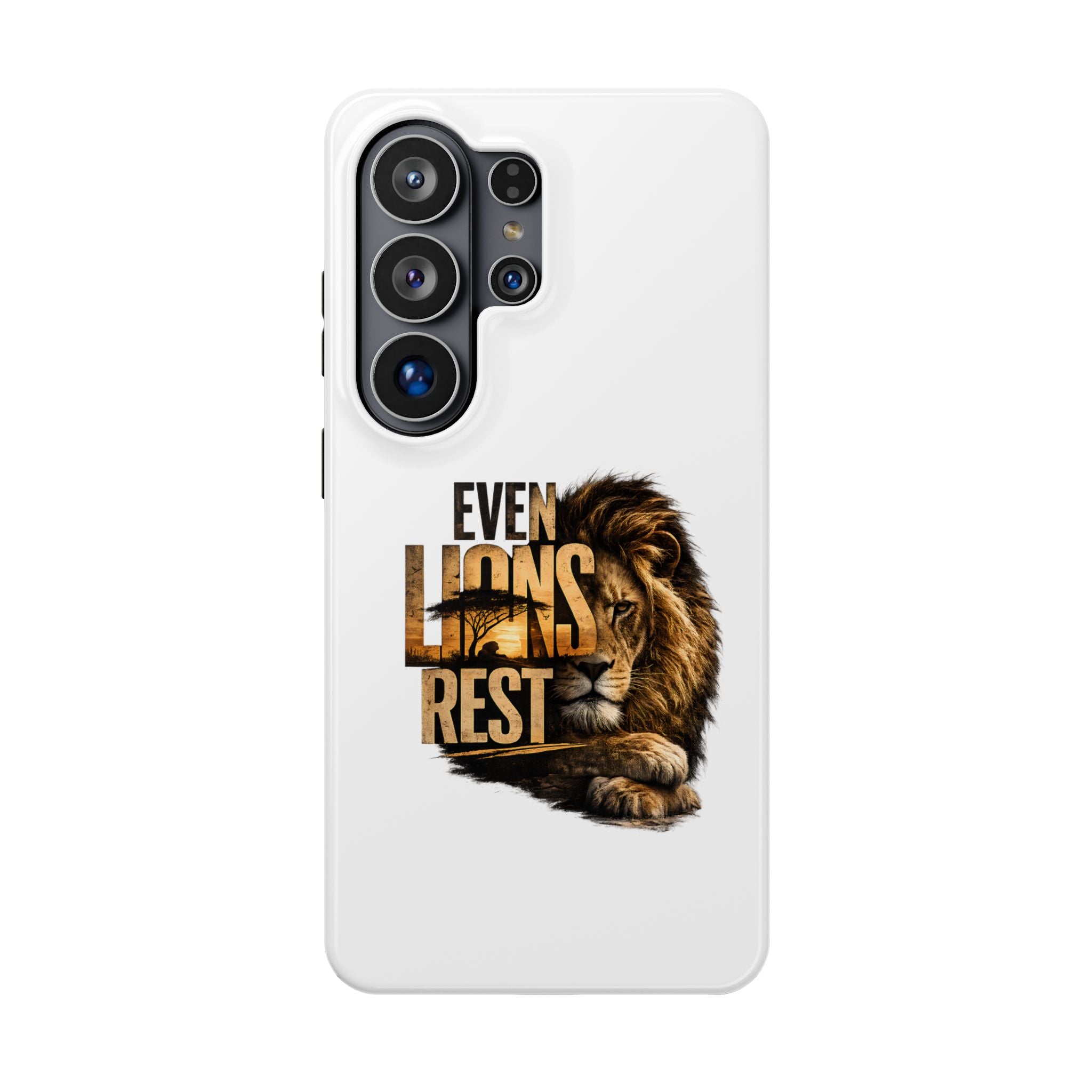 Lion 'Even Lions Rest' Magnetic Impact-Resistant Phone Case