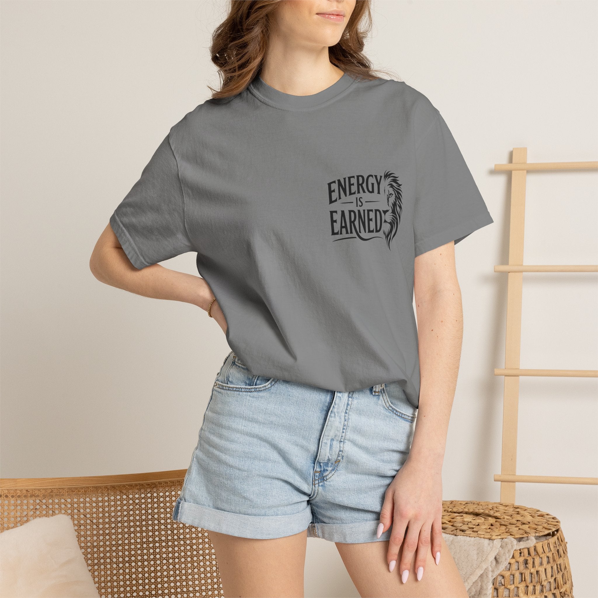 Energy Is Earned T-Shirt — Motivational Fitness Tee