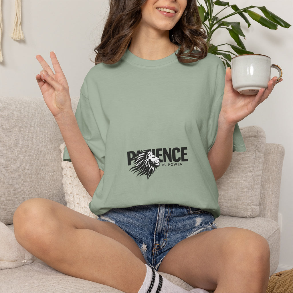Patience Is Power Lion Graphic T-Shirt