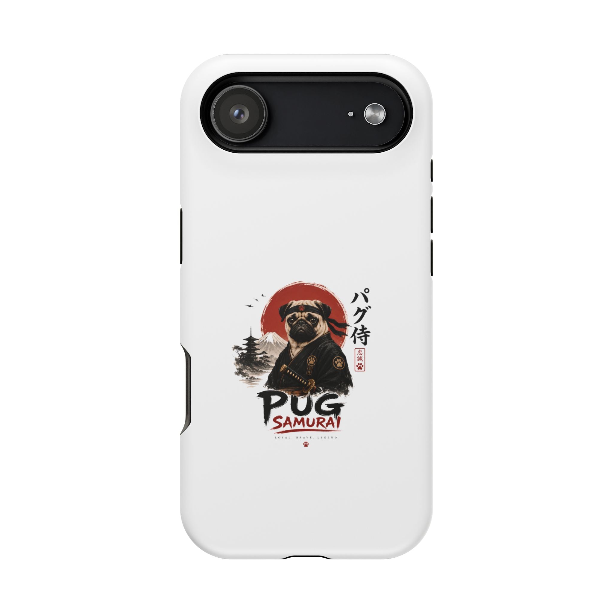 Pug Samurai Phone Case — Magnetic Impact-Resistant Protective Cover