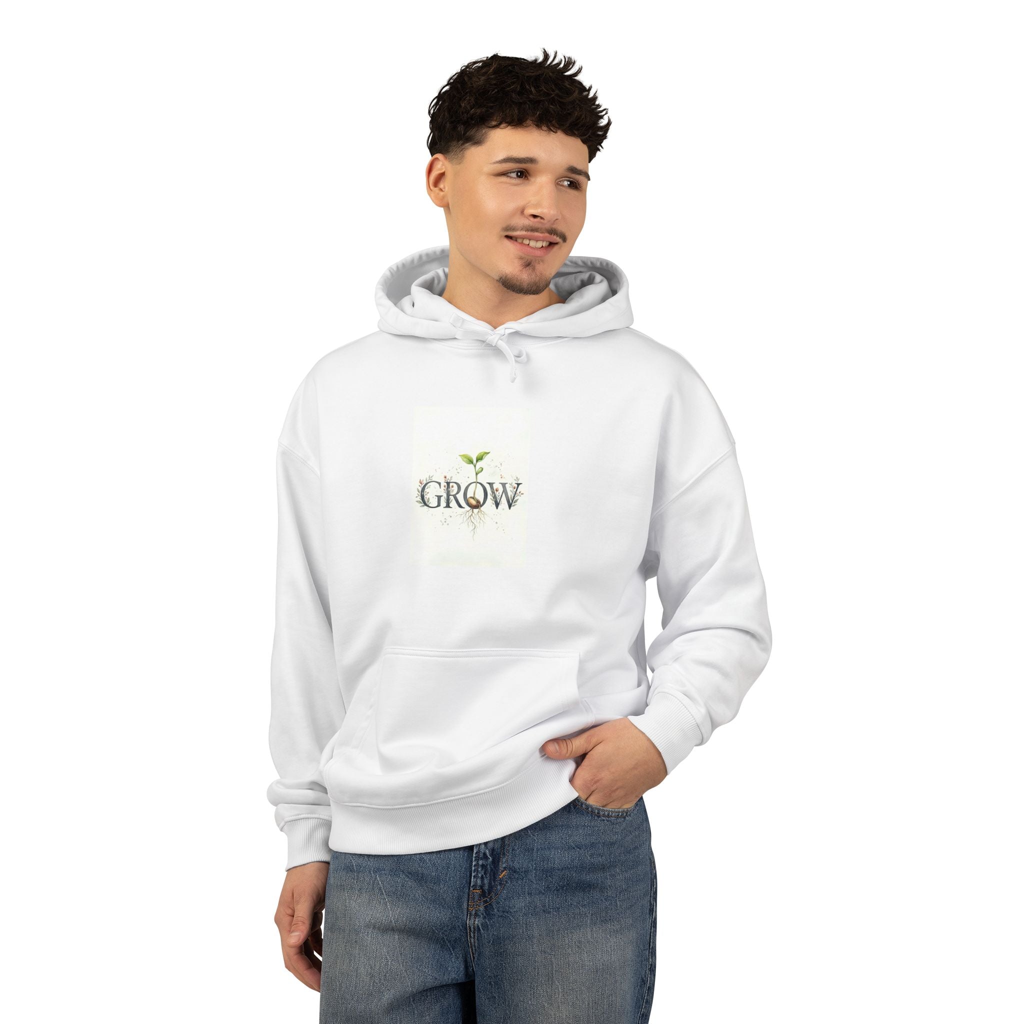Grow Seedling Hoodie — Organic Relaxed Plant Lover Hoodie