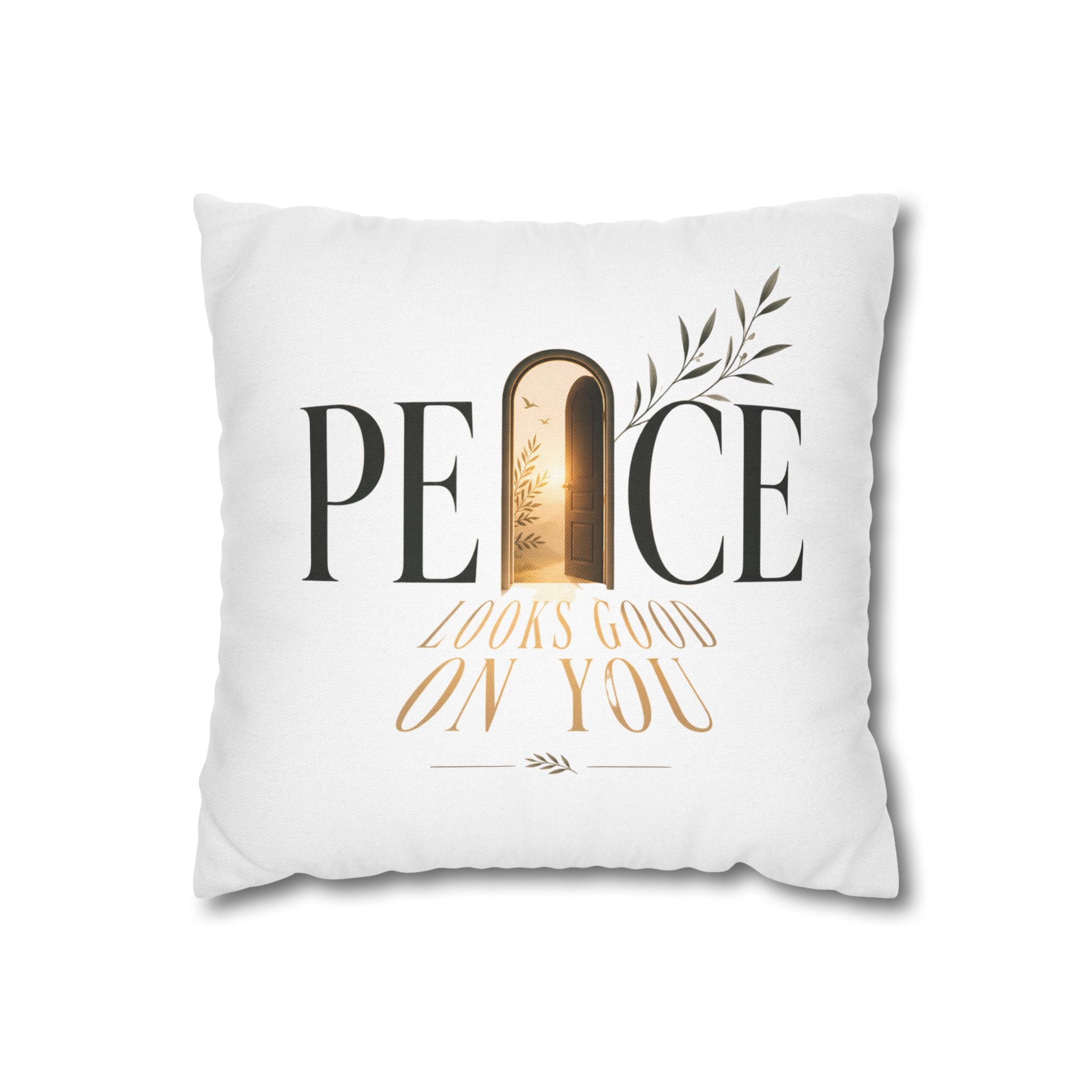 Peace Looks Good On You Throw Pillow