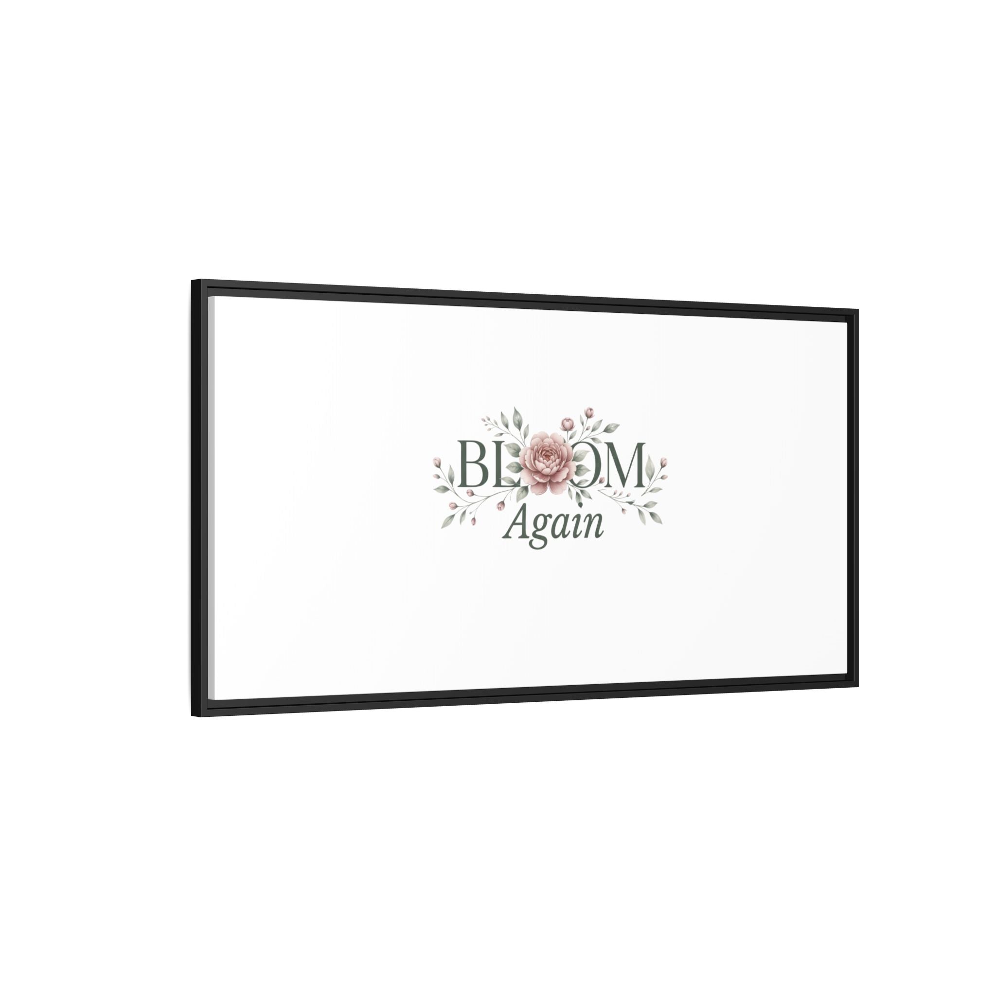 Bless Me Again Floral Matte Canvas Print, Framed Wall Art