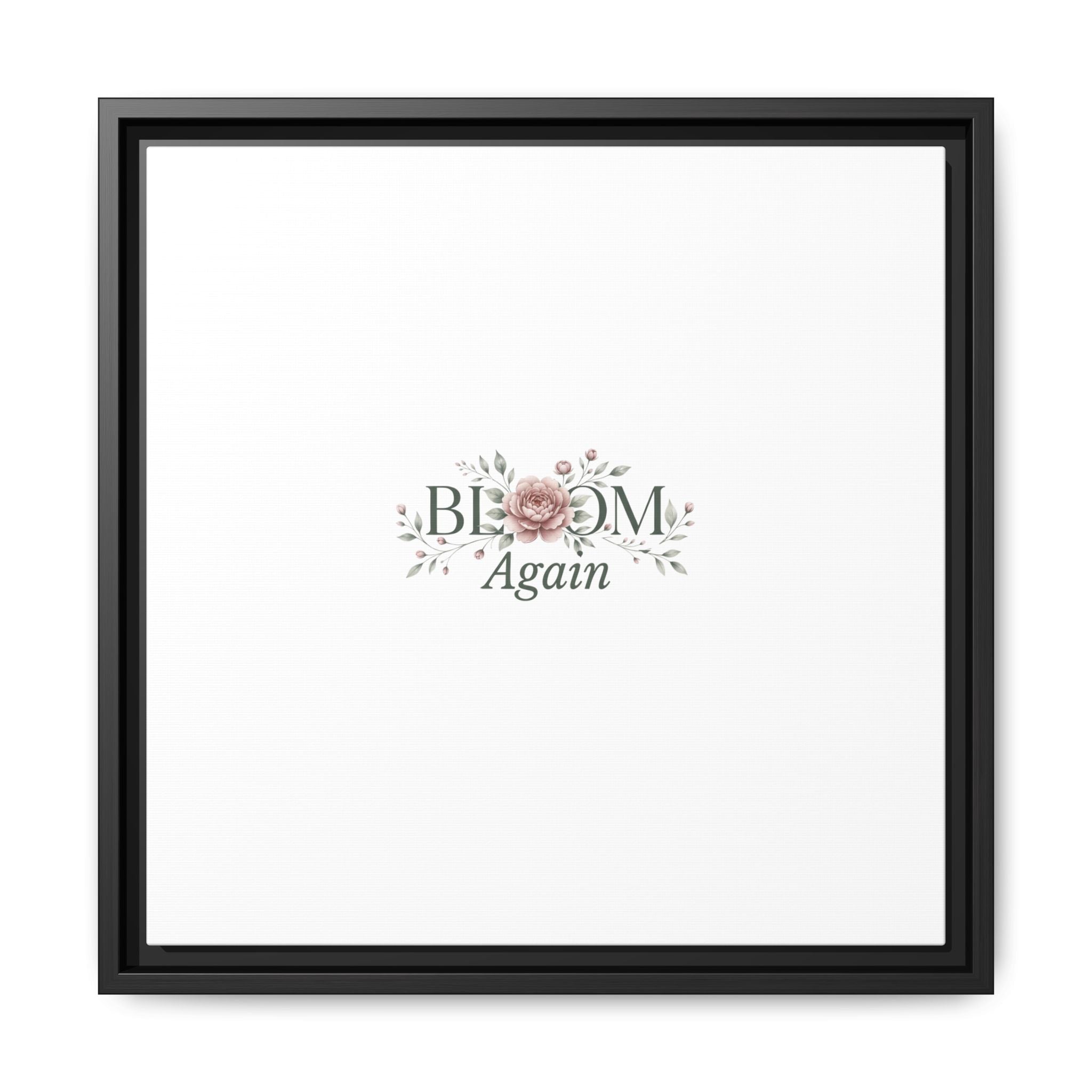 Bless Me Again Floral Matte Canvas Print, Framed Wall Art