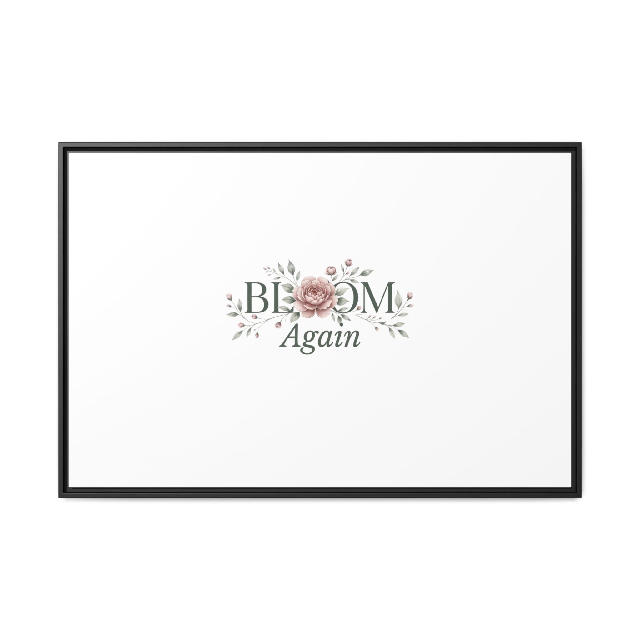 Bless Me Again Floral Matte Canvas Print, Framed Wall Art